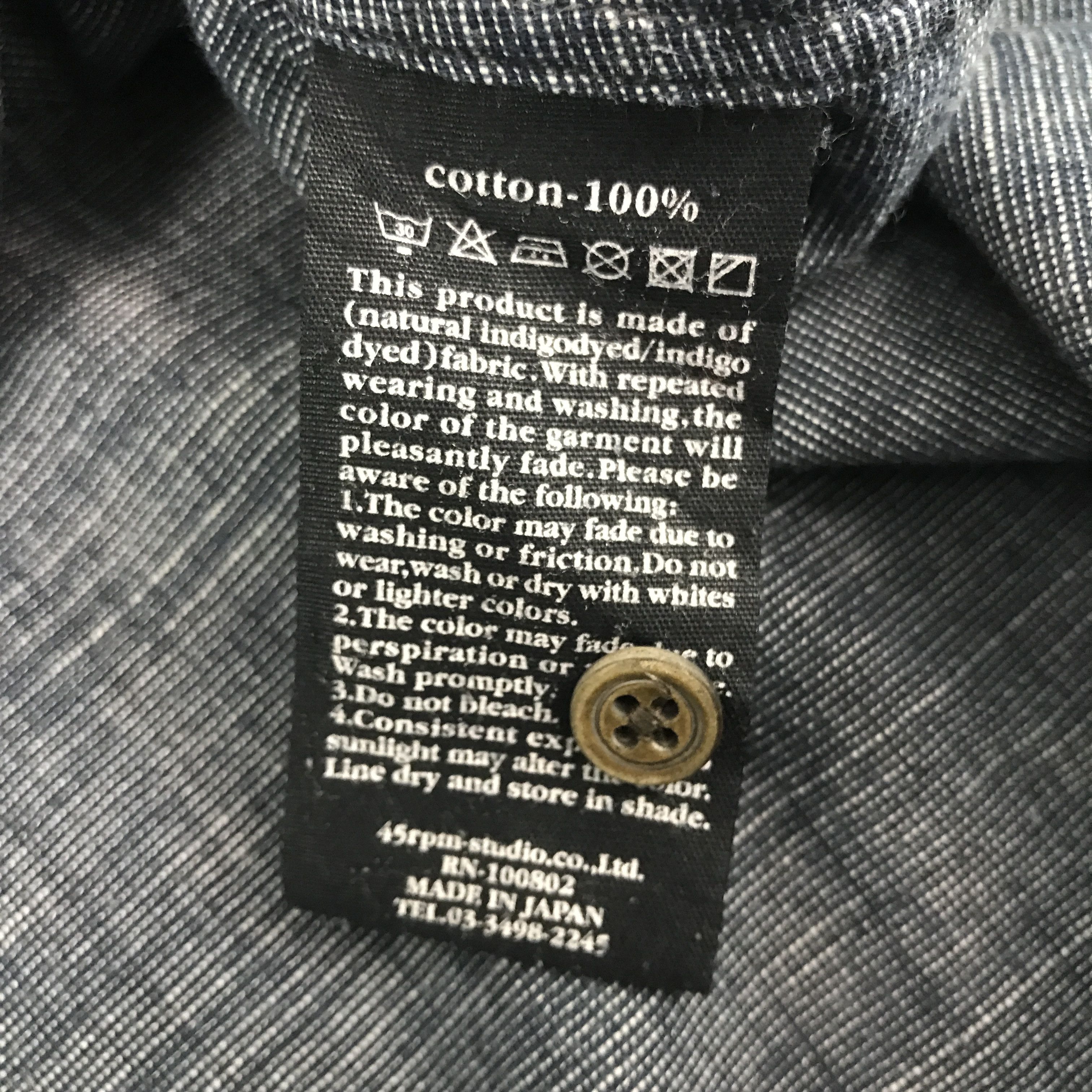 45rpm × Japanese Brand Rare 45rpm Japan Button Up Shirt Size US S / EU 44-46 / 1 - 9 Thumbnail