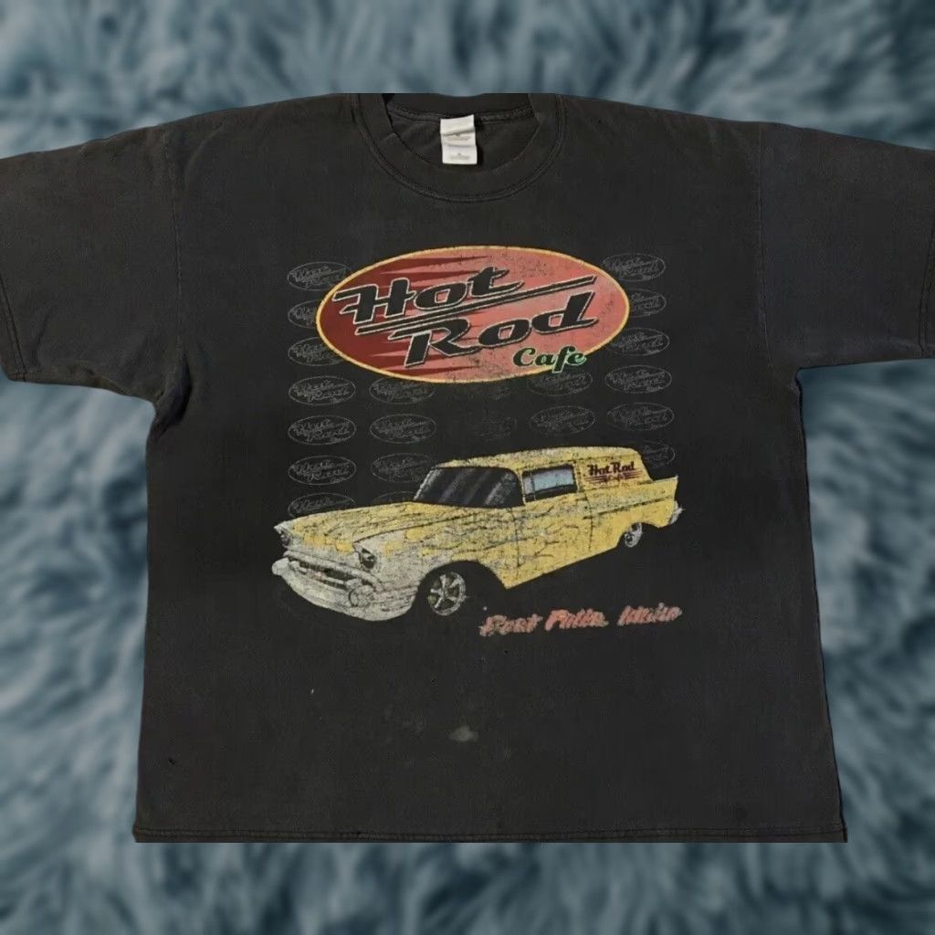 Vintage Vtg Hot Rod Cafe Faded Distress Shirt XL Idaho Car Grunge Biker Flame Fire 90s Size US XL / EU 56 / 4 - 1 Thumbnail