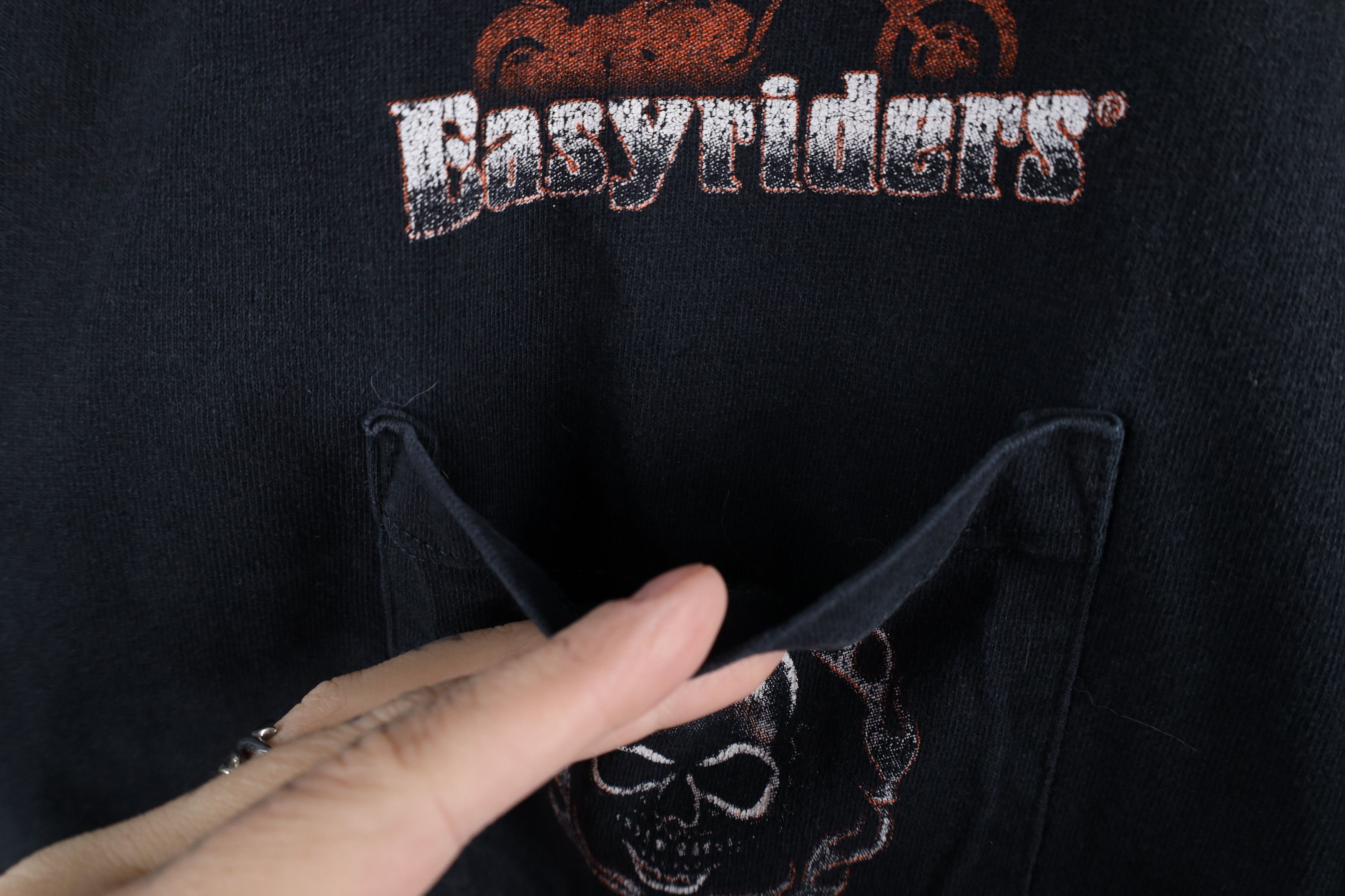 Vintage Vintage 90s Easyriders Motorcycles Fire Flames Skull T-Shirt Size US XXL / EU 58 / 5 - 7 Thumbnail