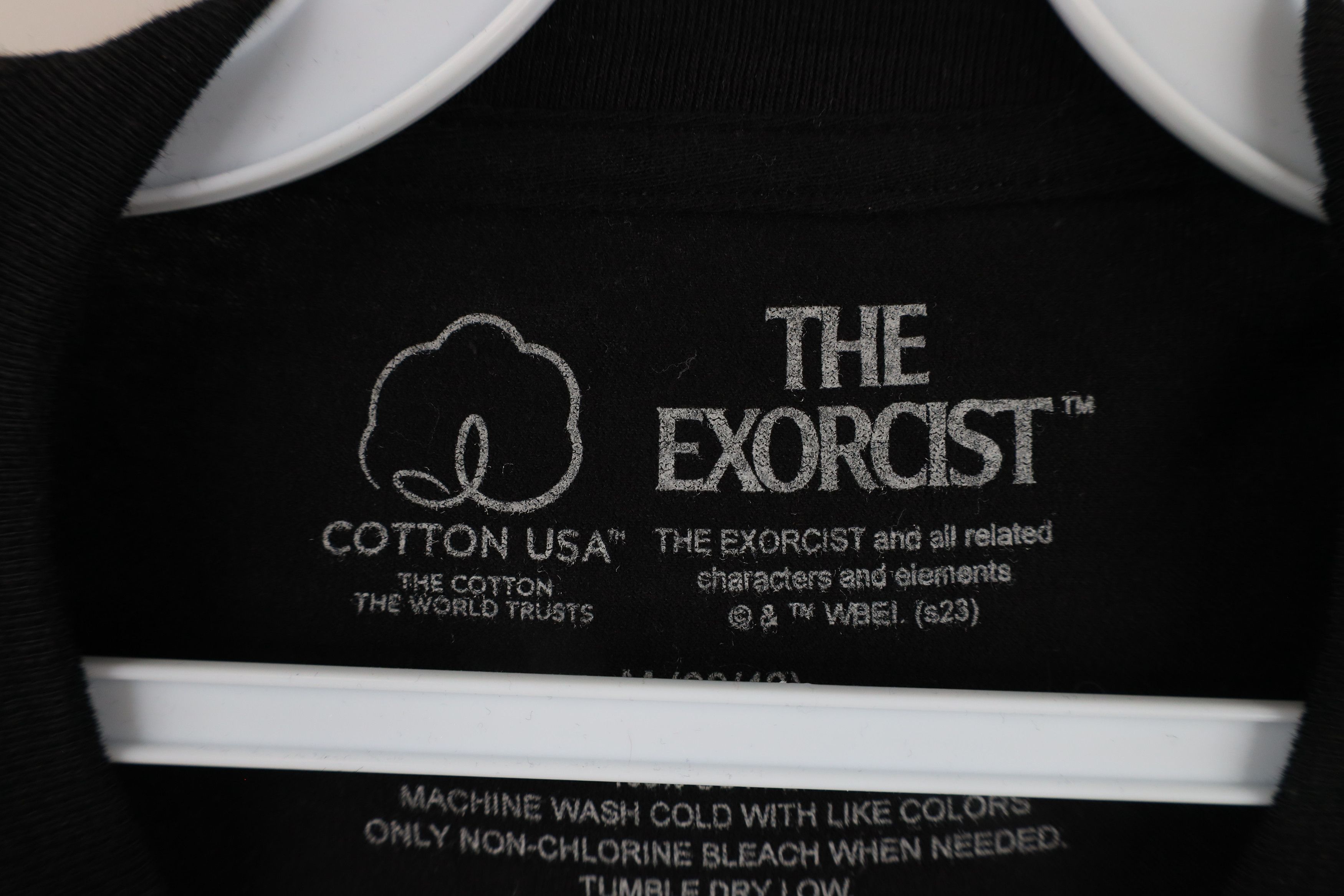 Vintage Retro Spell Out The Exorcist Movie Halloween T-Shirt Black Size US M / EU 48-50 / 2 - 8 Thumbnail