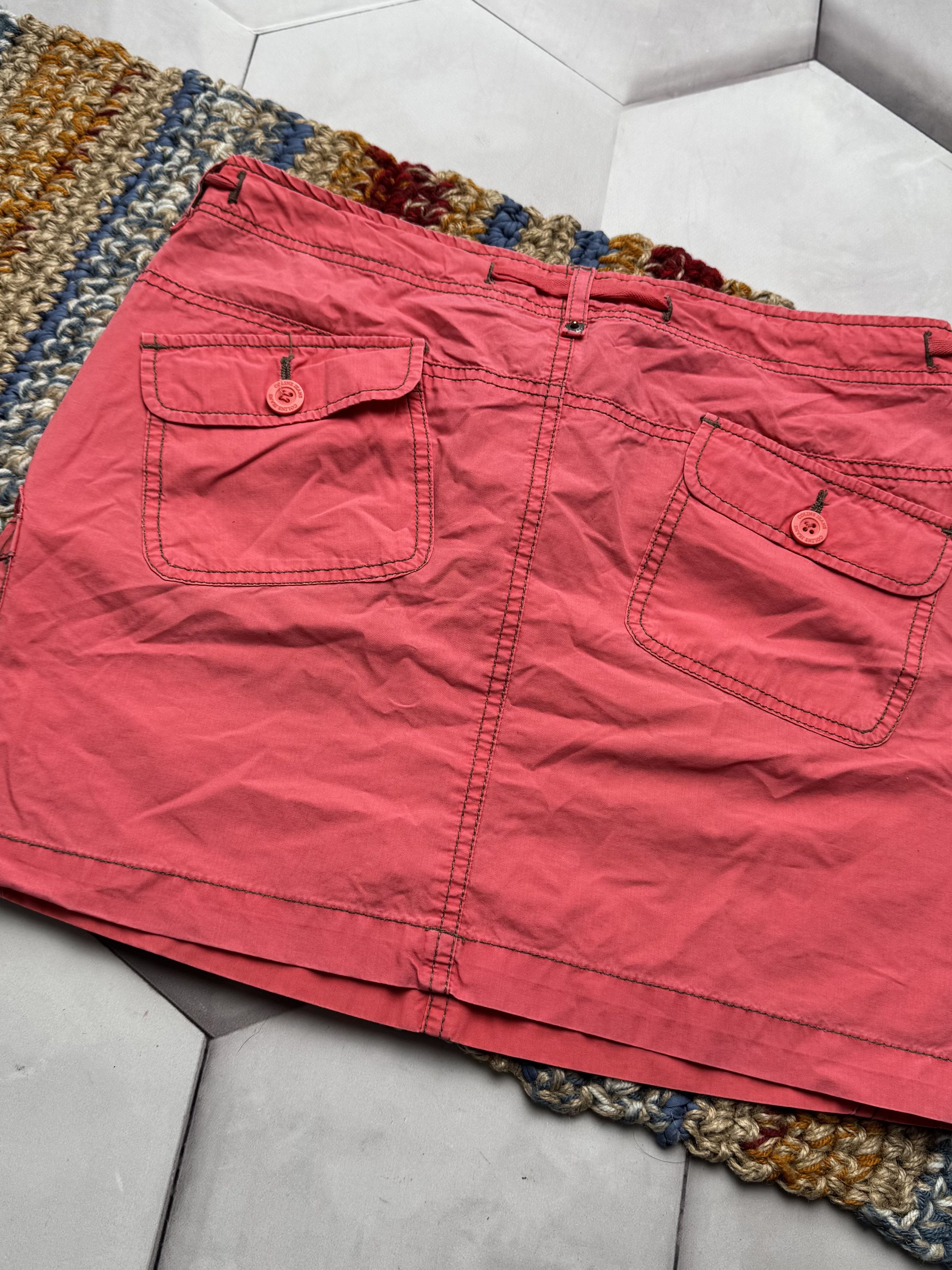 Vintage Vintage Pink Cargo Mini Skirt Low Rise Y2K Utility (E4) Size 30" / US 8 / IT 44 - 5 Thumbnail