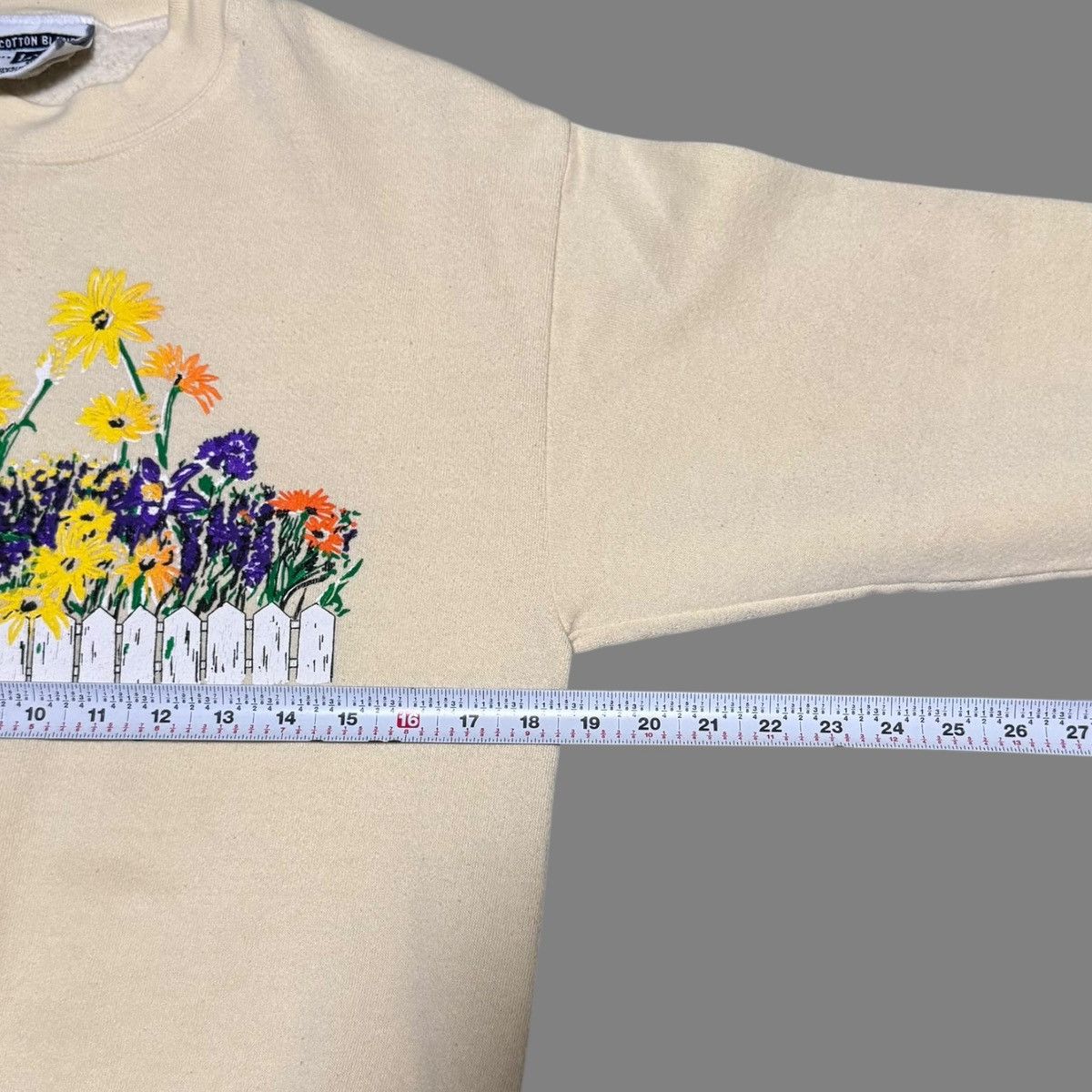Lee 90s Cape Cod Fence Flowers Stained Sweatshirt Women's S Size S / US 4 / IT 40 - 7 Thumbnail