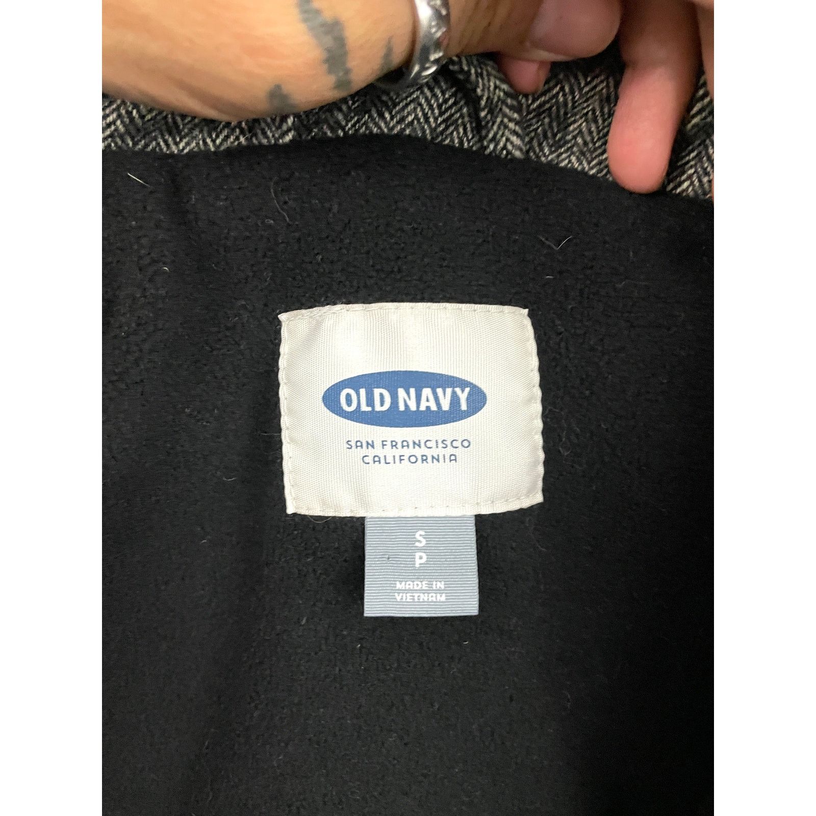 Old Navy Old Navy Herringbone Wool Blend Puffer Vest SMALL Size S / US 4 / IT 40 - 3 Thumbnail