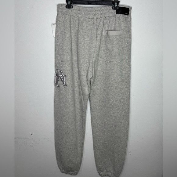 Amiri Amiri Staggered Logo Sweatpants Heather Grey Men’s XL Size US 36 / EU 52 - 7 Thumbnail