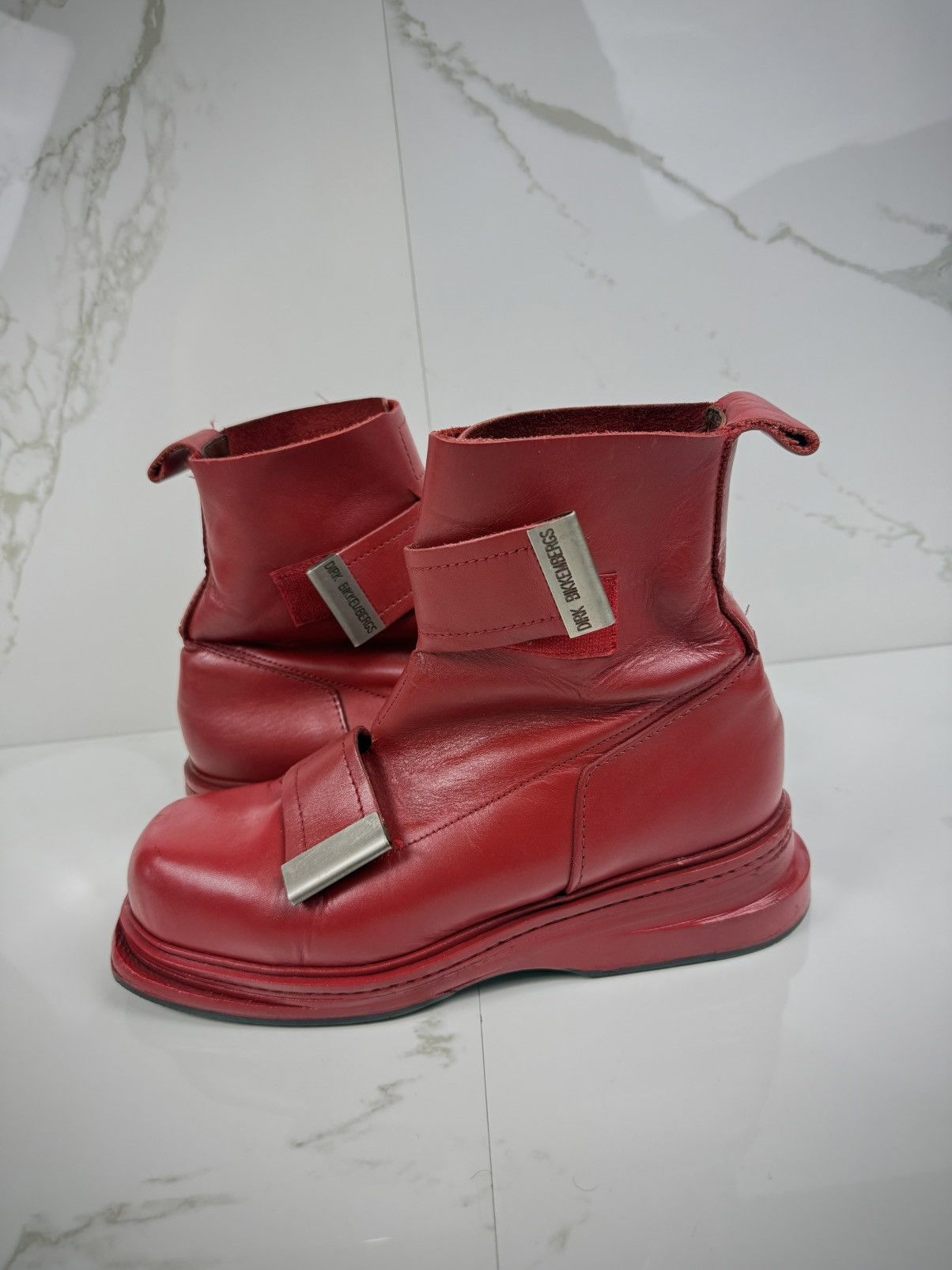 Dirk Bikkembergs Dirk Bikkembergs AW95/96 Quad Metal Strap Boots Size US 8 / EU 41 - 2 Thumbnail