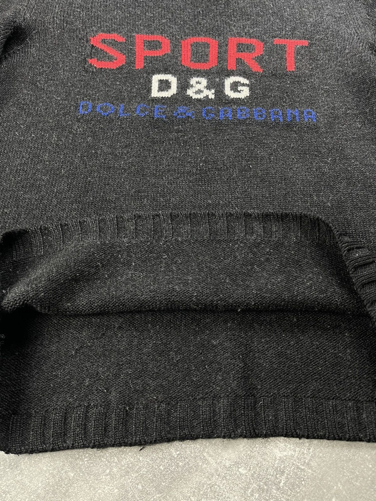 Dolce & Gabbana D&G Dolce & Gabbana 00s Sport Logo Knit Sweater Charcoal Size US L / EU 52-54 / 3 - 9 Thumbnail