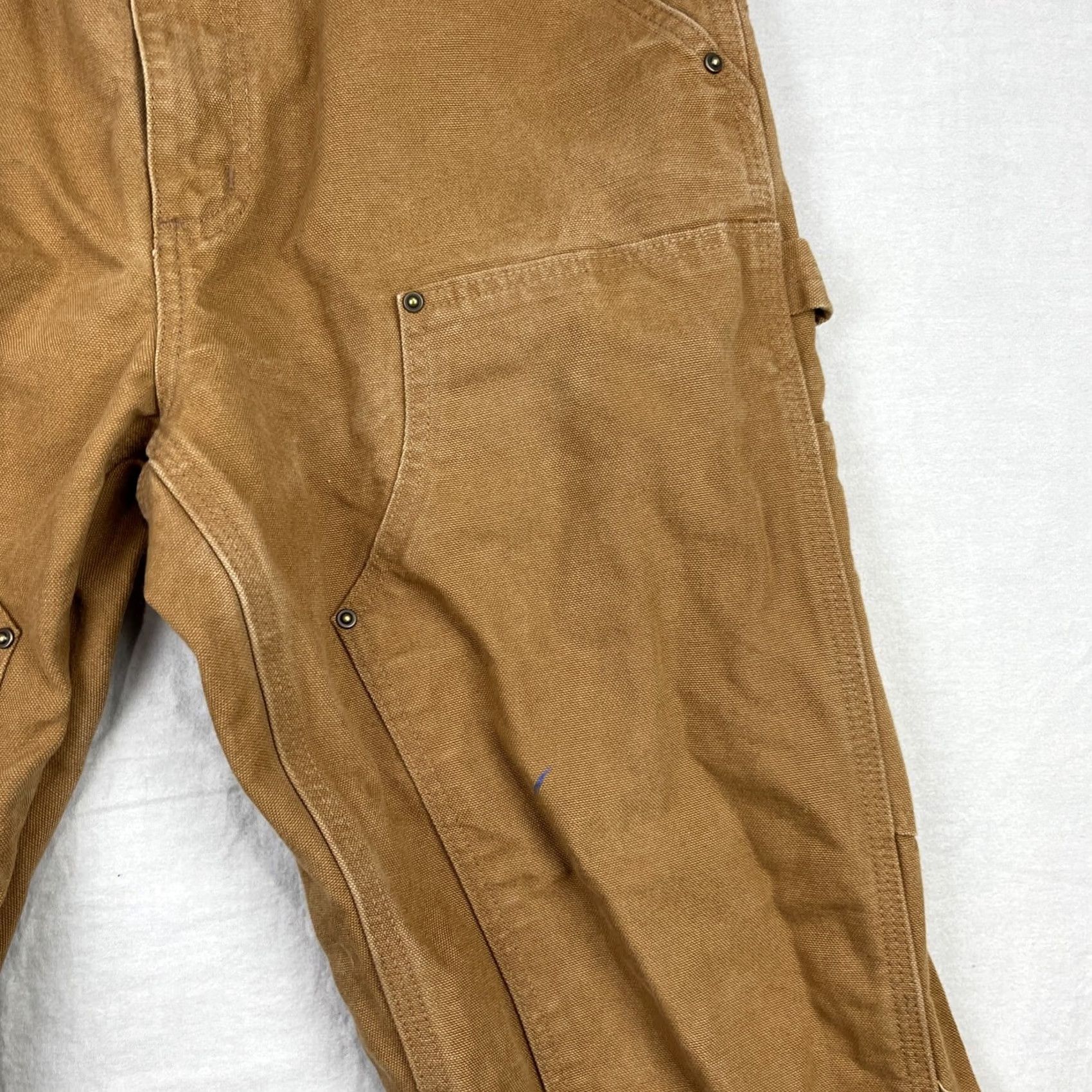 Carhartt Carhartt Pants Mens 32x30 Canvas Carpenter Brown 5-Pocket Straight Relaxed B136 BRN Size US 32 / EU 48 - 6 Thumbnail