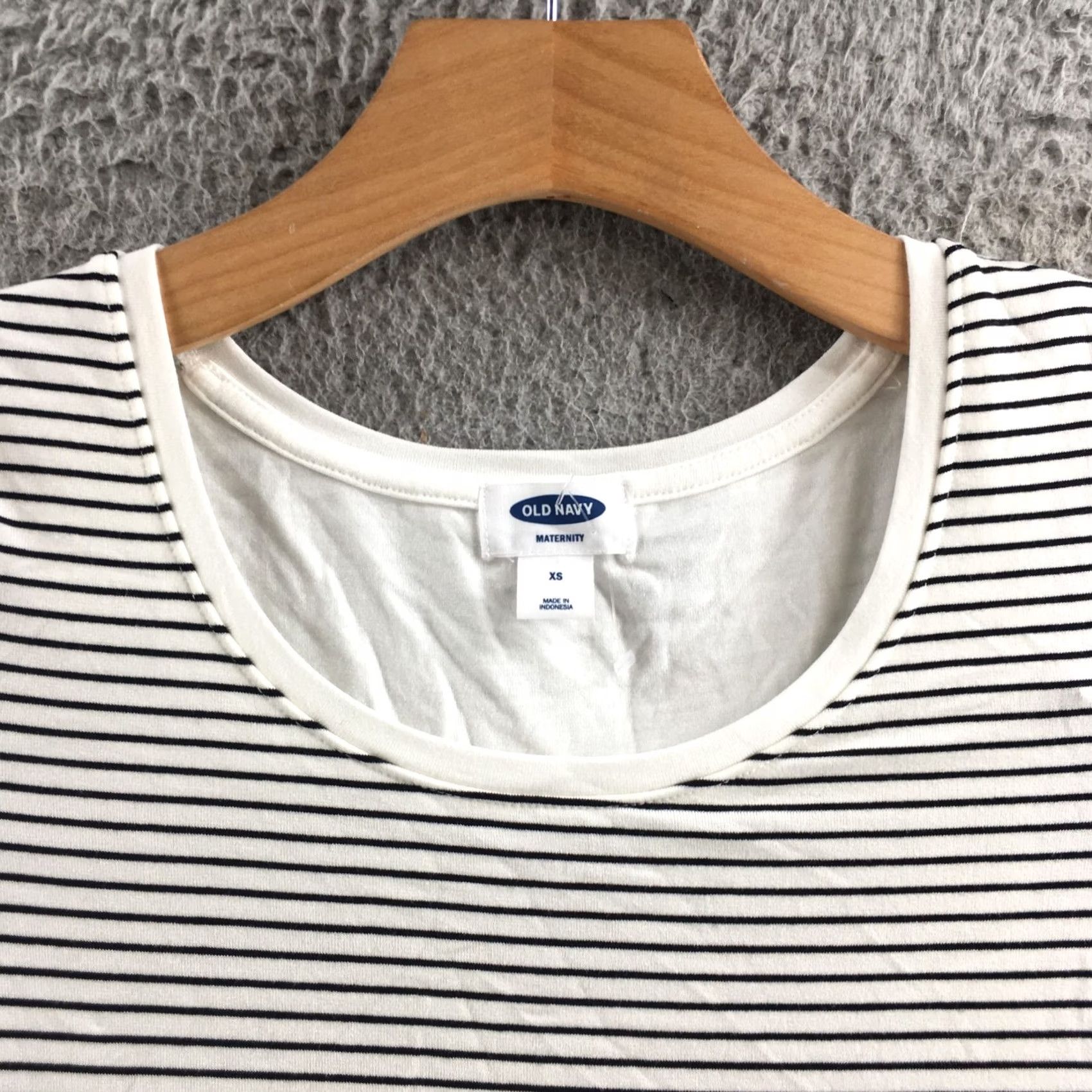 Old Navy VINTAGE Old Navy T-Shirts Womens XS Black White Stripe Scoop Neck Maternity Pullover NEW Size XS / US 0-2 / IT 36-38 - 3 Thumbnail