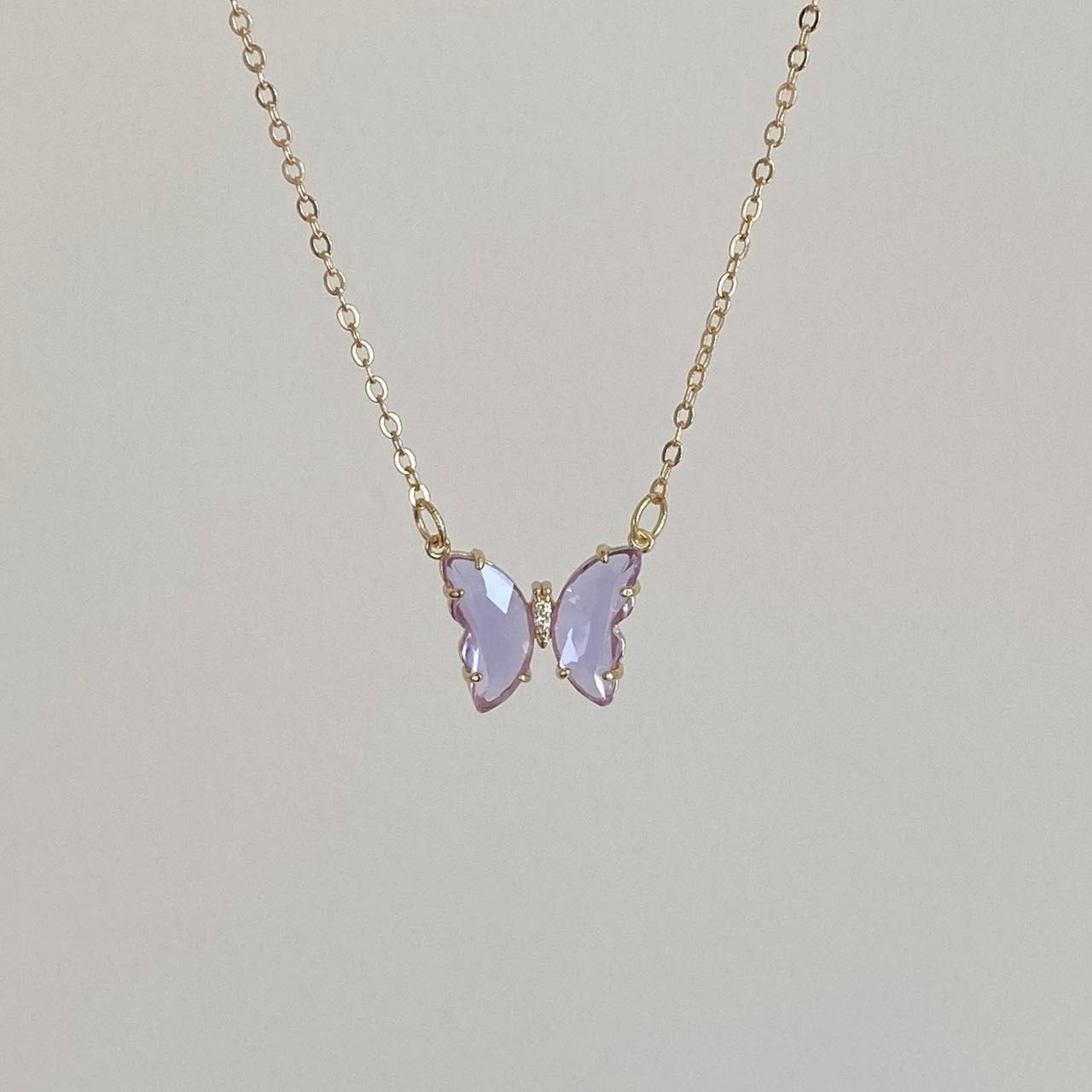 Other Purple Butterfly Pendant Necklace for Women Size ONE SIZE - 2 Thumbnail