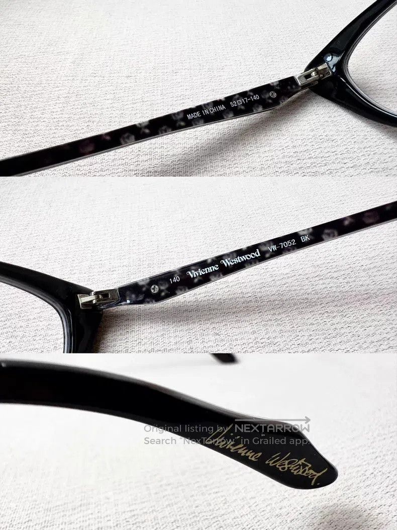 Vivienne Westwood Vivienne Westwood Vintage Black Cat-Eye Saturn Glasses Fra Size ONE SIZE - 5 Thumbnail