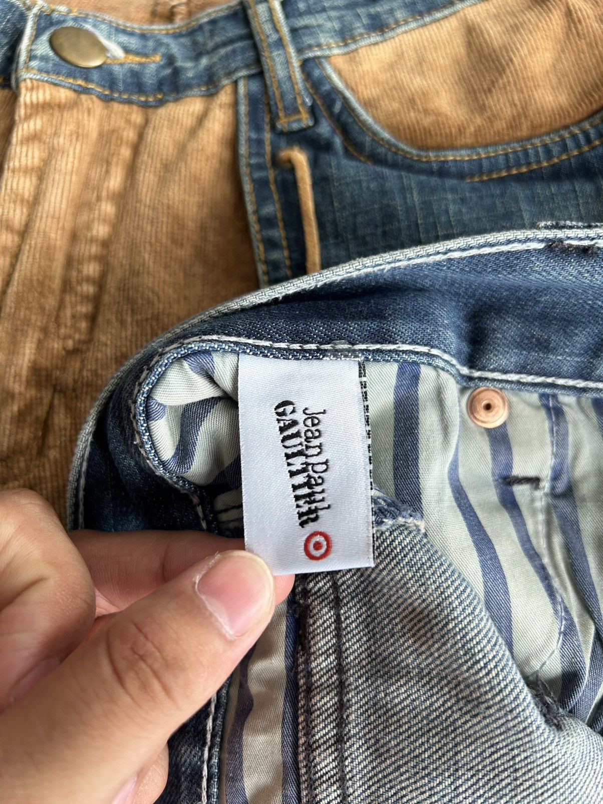 Jean Paul Gaultier JPG Patchwork Jeans Size US 35 - 15 Thumbnail