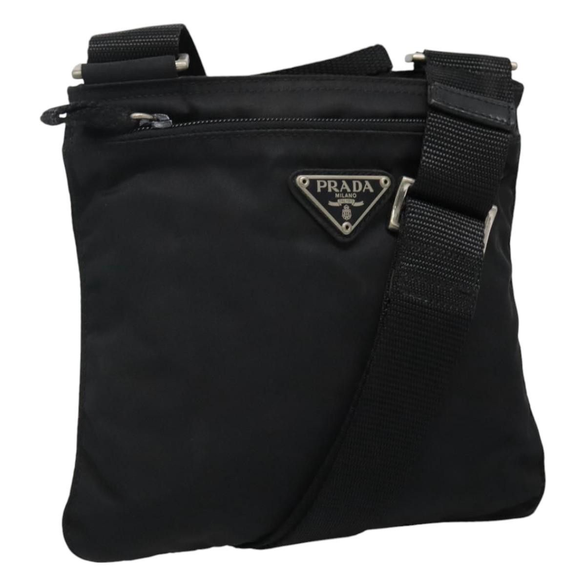 Prada Tessuto Black Synthetic Shoulder Bag (Pre-Owned) Size ONE SIZE - 1 Thumbnail