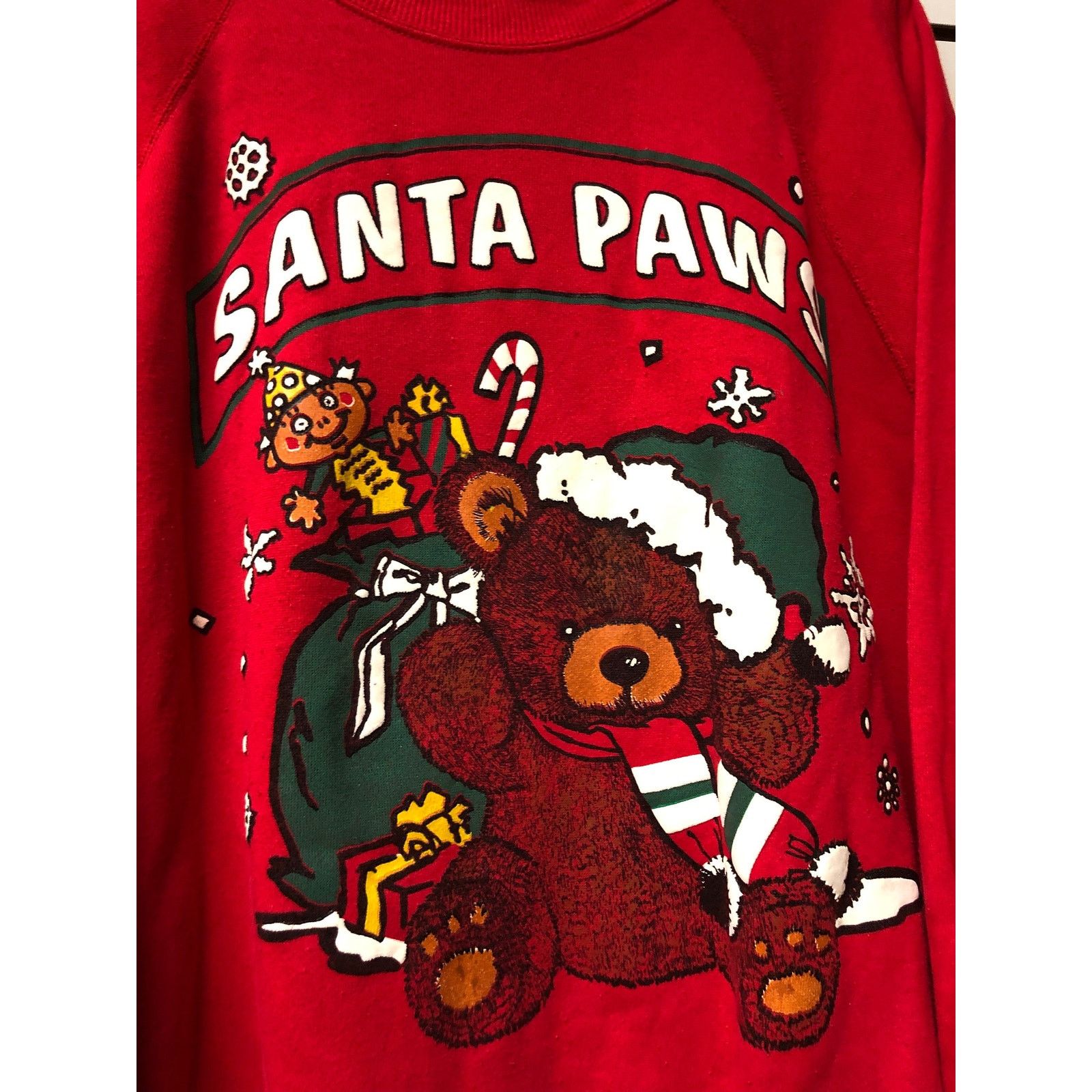 Hanes Vintage Santa Paws Sweatshirt size 3x 1990s 80s Size US XXL / EU 58 / 5 - 2 Thumbnail