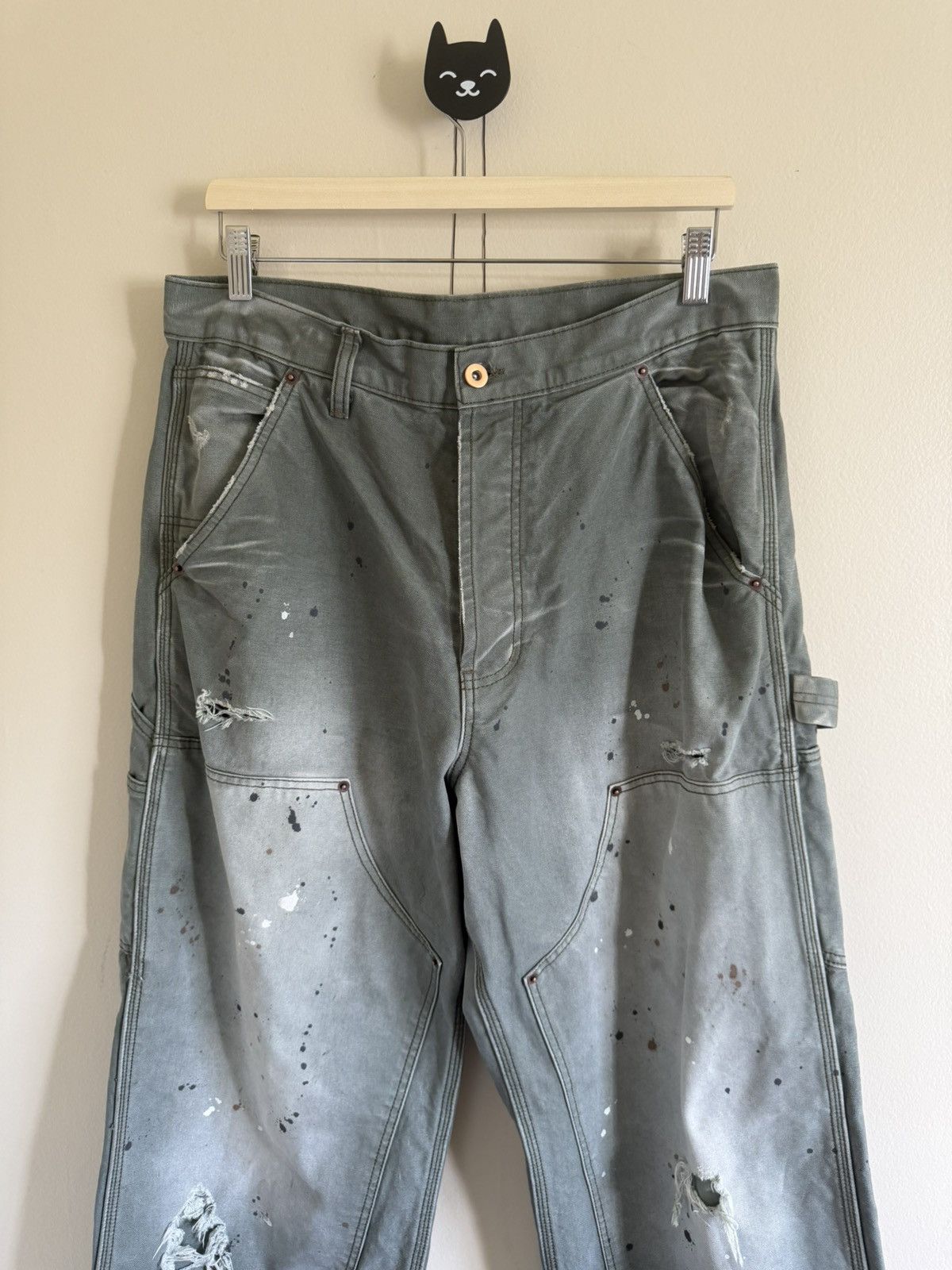 Vintage UNDS ONLINE Olive Canvas Doubleknees Size 32 Size US 32 / EU 48 - 2 Thumbnail