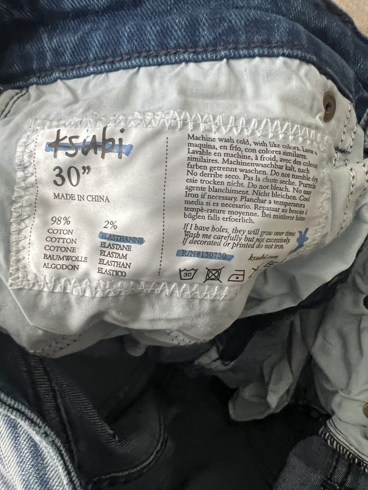 Ksubi Ksubi Jeans Mens Hazlow Straight Fit Blue Size 30/32 Size US 30 / EU 46 - 6 Thumbnail