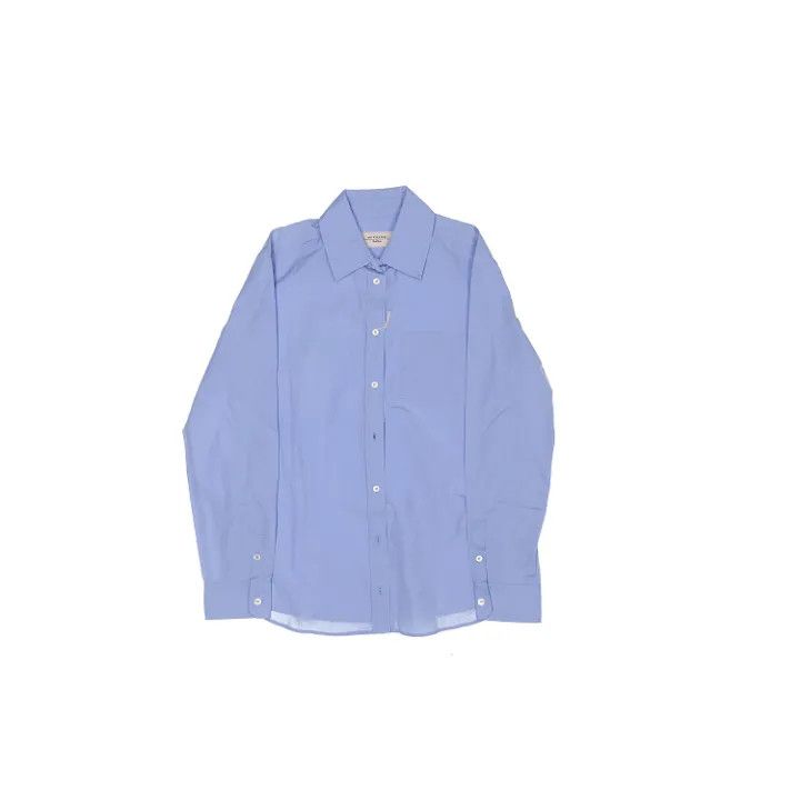 Max Mara Maxmara Classic Long Sleeve Shirt in Blue 0079 Size M / US 6-8 / IT 42-44 - 1 Thumbnail
