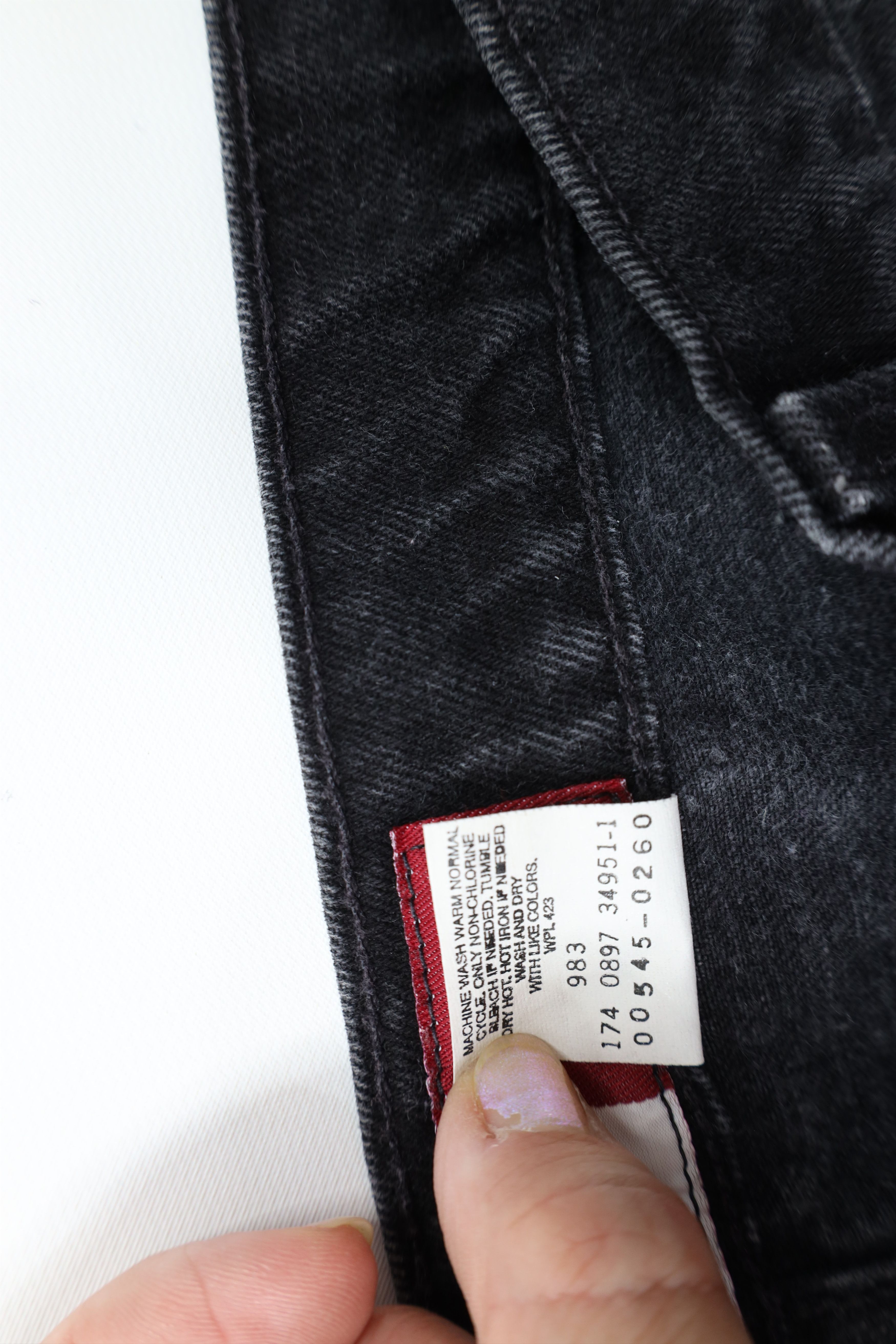 Levi's Vintage 90s Levis 545 Loose Fit Denim Jeans Black Cotton Size US 38 / EU 54 - 7 Thumbnail