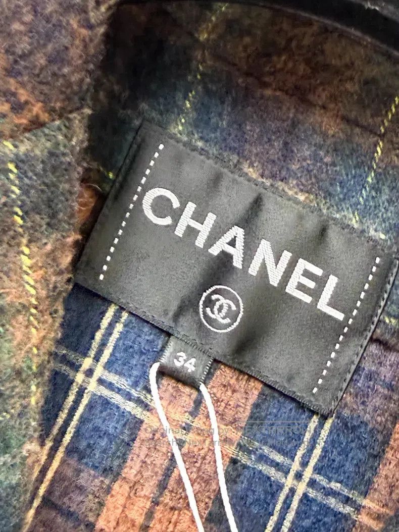 Chanel Chanel Checked white rolled-edge suit coat silhouette jack Size XXS / US 00 / IT 34 - 5 Thumbnail