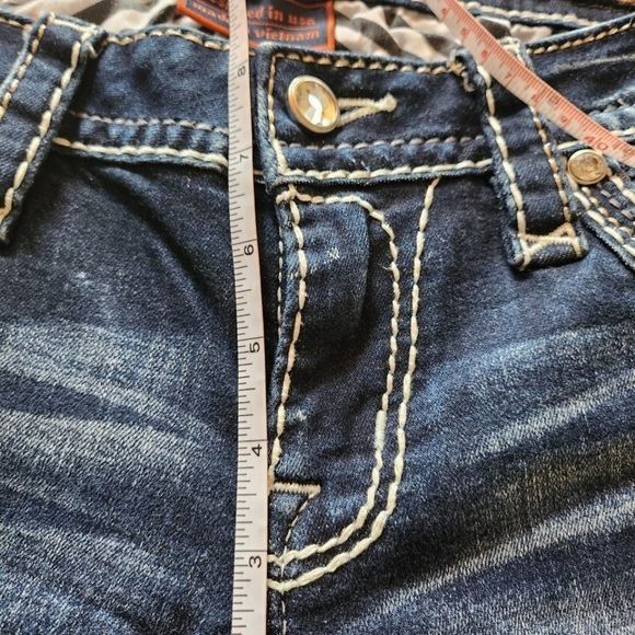 Rock Revival Rock Revival Embellished Straight Sz. 27 Blue Jeans Size 27" / US 4 / IT 40 - 15 Thumbnail