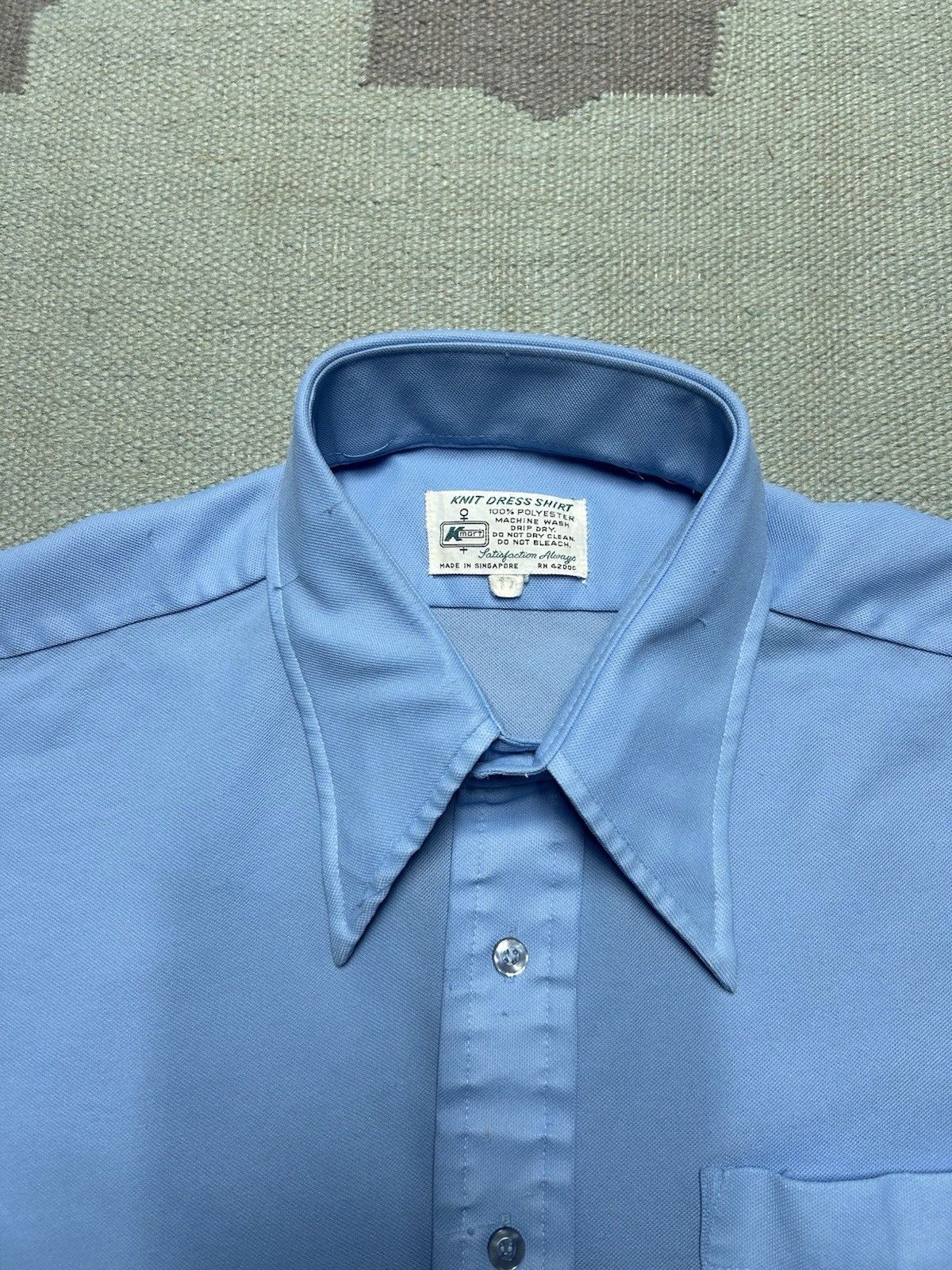 Vintage Vintage 70s polo shirt polyester knit Kmart mod men’s large Size US L / EU 52-54 / 3 - 5 Thumbnail