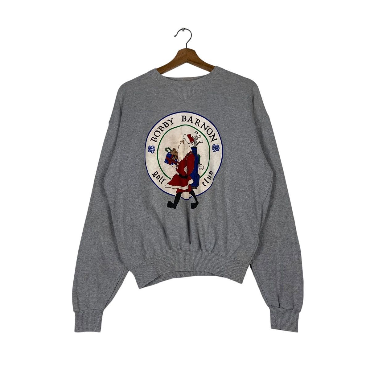 Japanese Brand BOBBY BARNON Golf Club Big Logo Sweatshirt #1317-C59 Size US M / EU 48-50 / 2 - 1 Thumbnail
