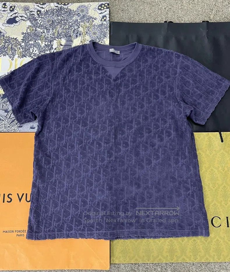Dior Dior Purple dark pattern old flower towel material short-s Size US L / EU 52-54 / 3 - 1 Thumbnail