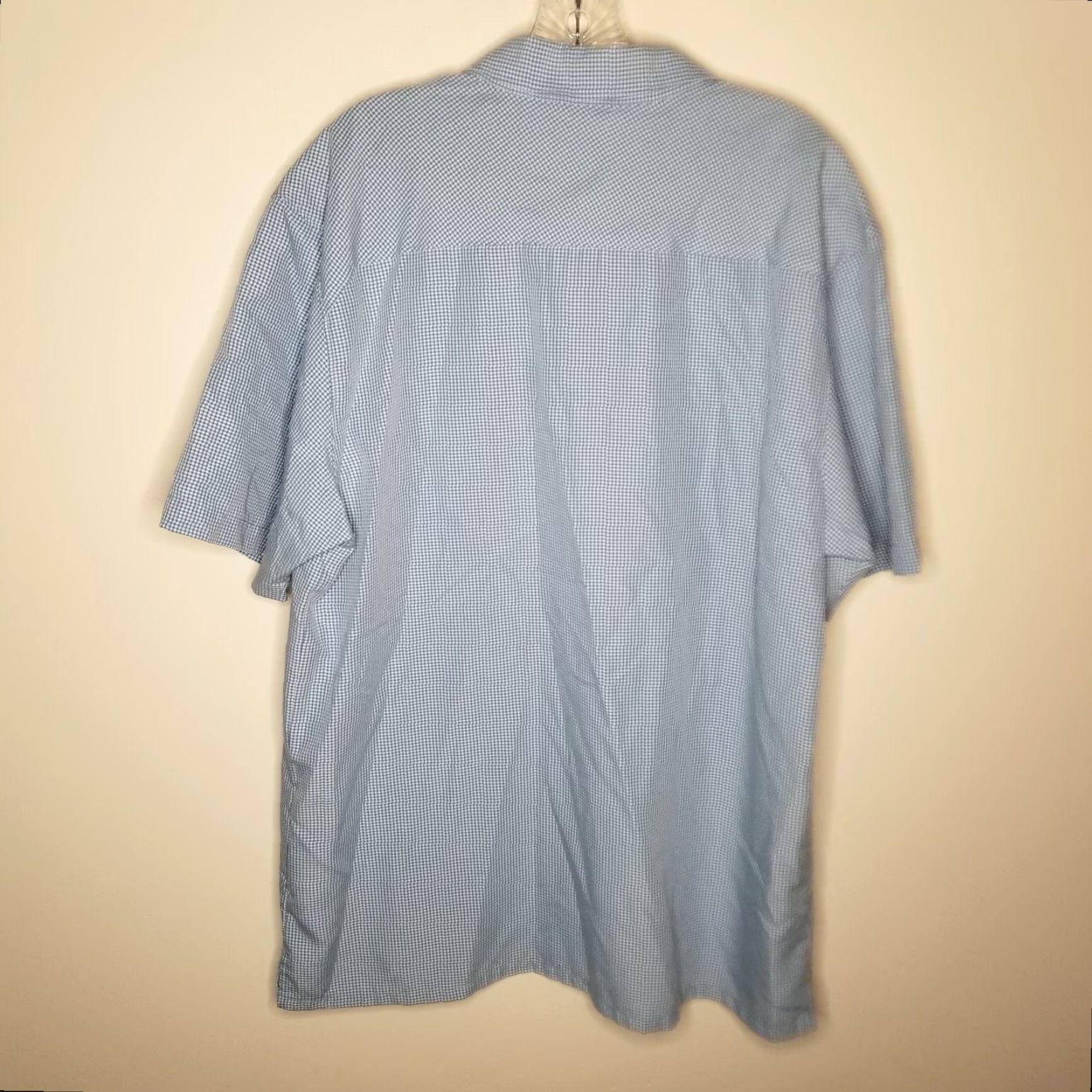 Vintage Columbia Shirt Men L Regular Short Sleeve Blue Button-Up Size US 33 - 5 Thumbnail