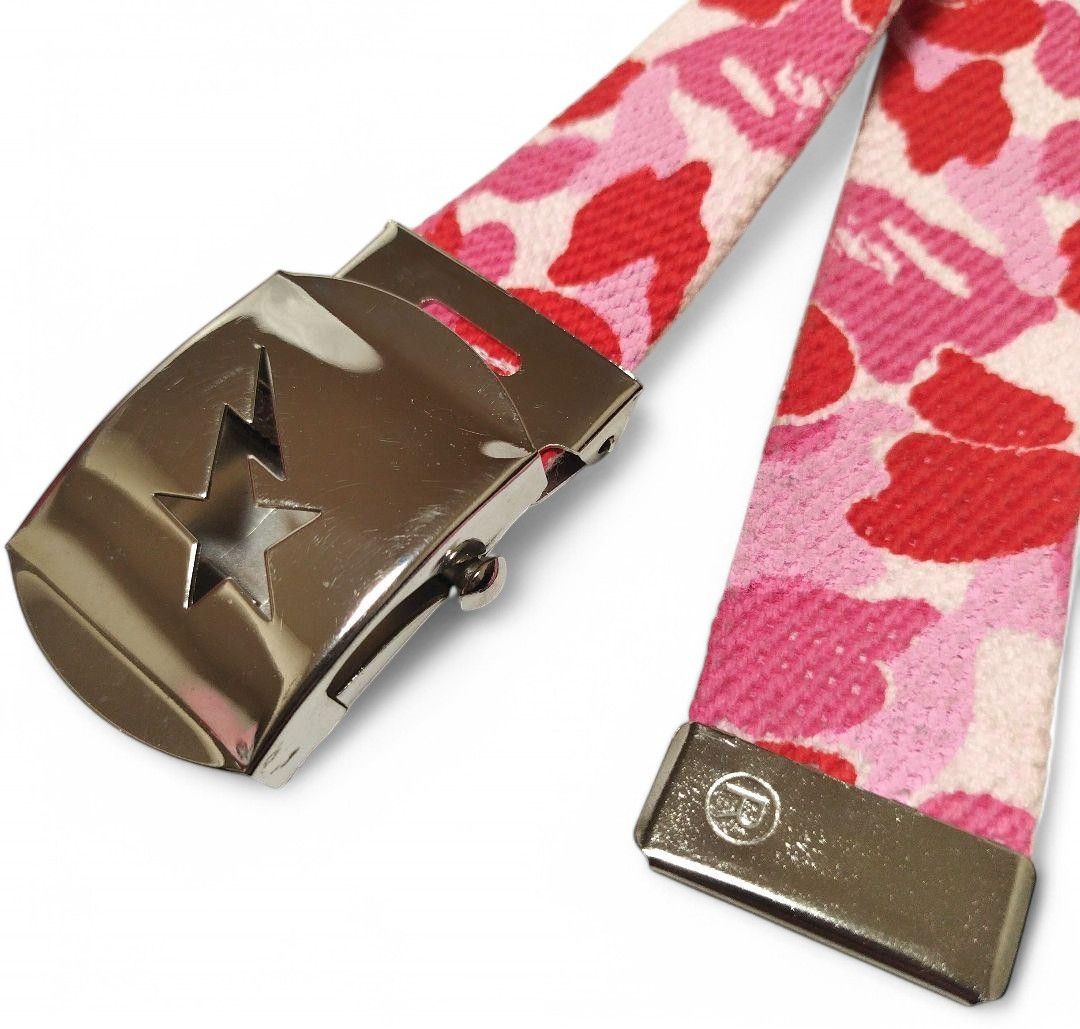 Bape A Bathing Ape (BAPE) - Pink Buckle Gacha Camo Belt Bapesta Size ONE SIZE - 4 Thumbnail