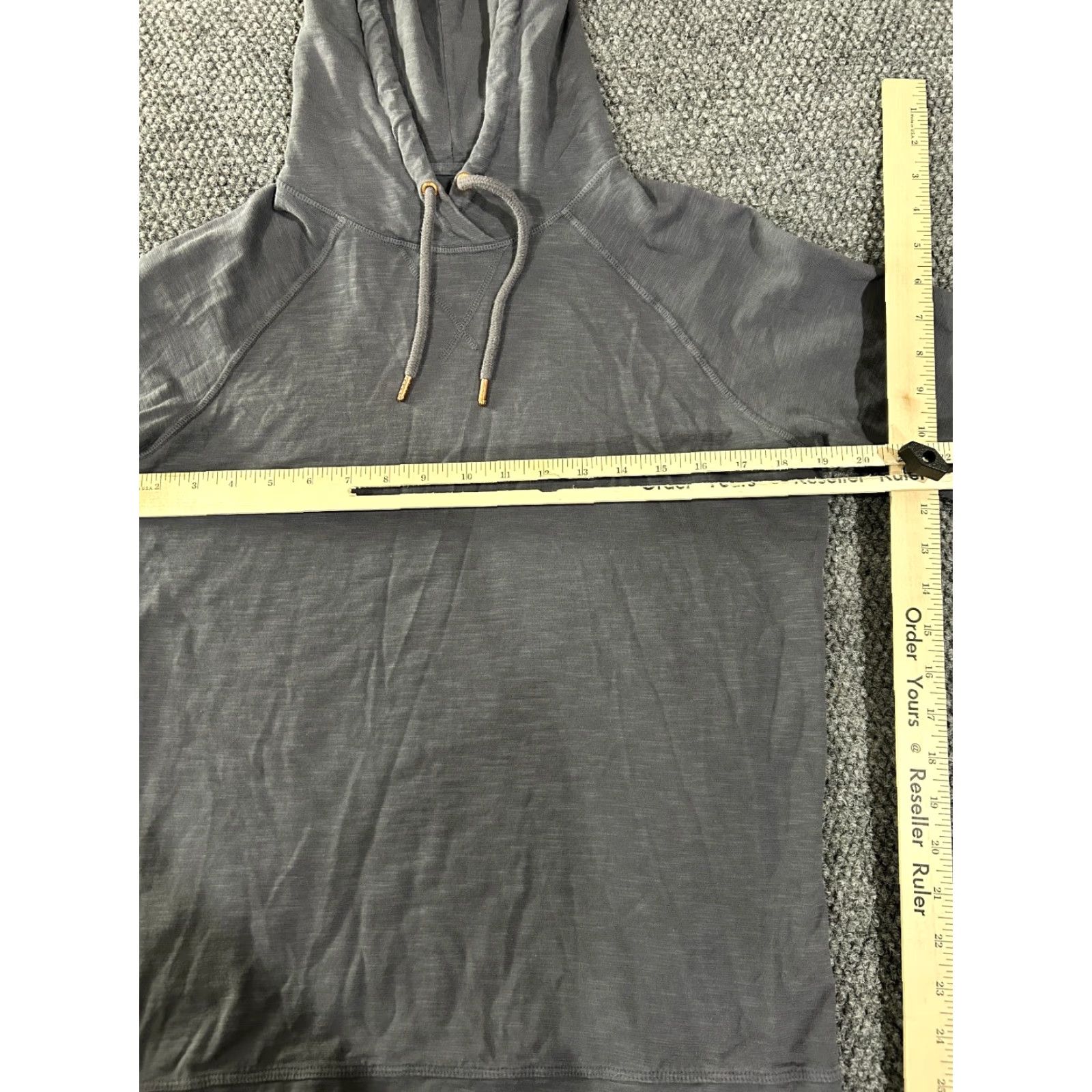 Vintage Goodman Hoodie Mens Small Gray Lightweight Drawstring Pullover Casual Zip Knit Cotton Polyester Regular Long Sleeve Solid Music Theme Boys? Size US S / EU 44-46 / 1 - 2 Thumbnail