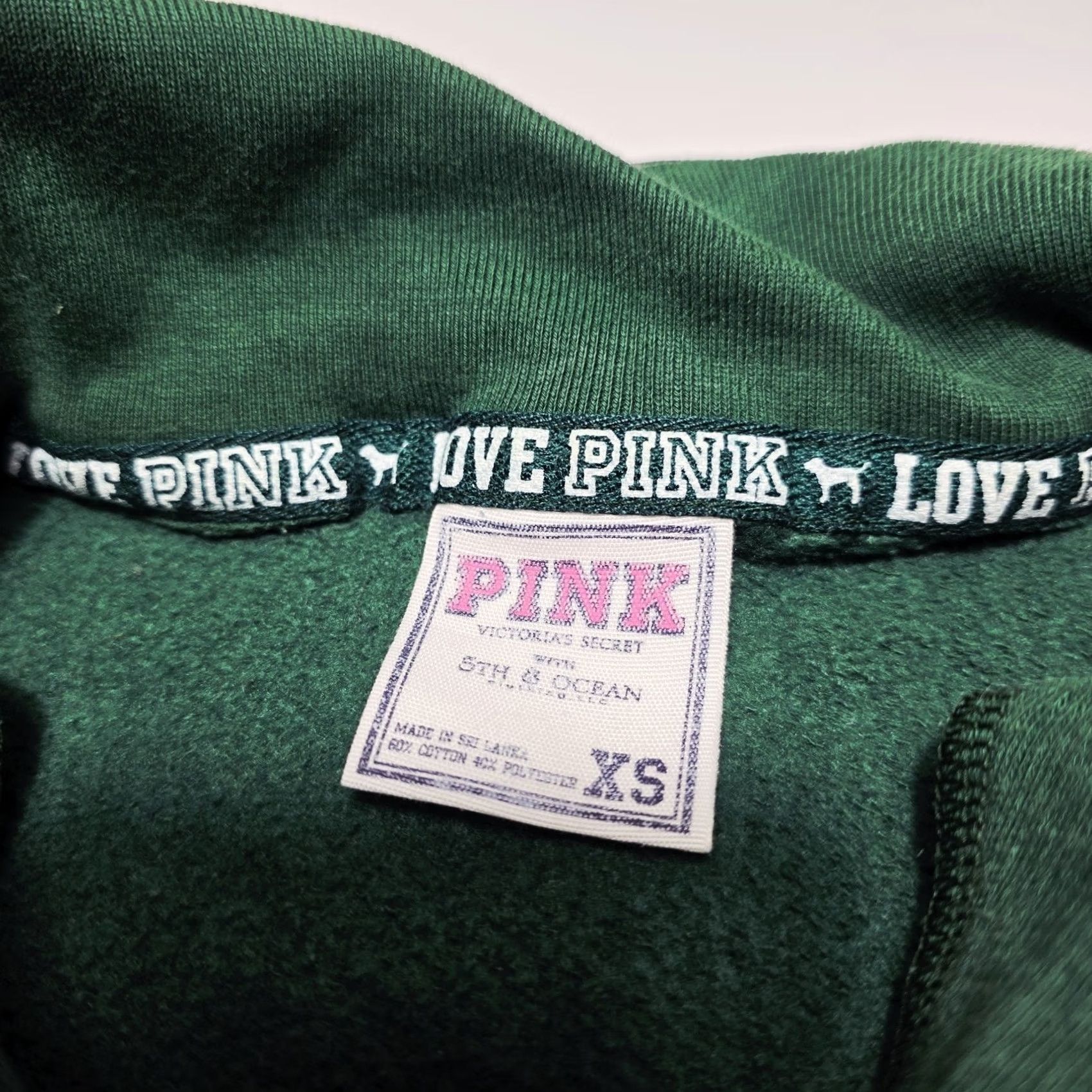 Vintage VINTAGE Victoria Secret Pink Michigan State Spartans 1/2 Zip Sweatshirt Women’s XS Hoodies Regular Size XS Green State Womens Size XS / US 0-2 / IT 36-38 - 5 Thumbnail