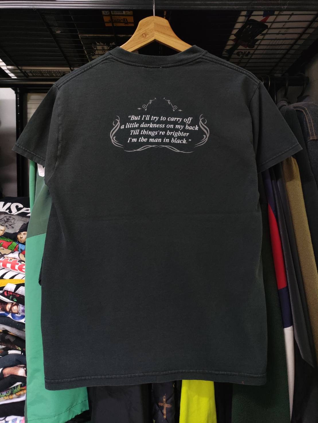 Band Tees Vtg 00's Johnny Cash " The Man In Black " Single Promo Size US S / EU 44-46 / 1 - 2 Thumbnail