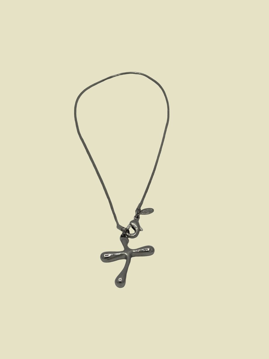 Other Premier Designs Sculptural Cross Necklace 8” Choke Chain Size ONE SIZE - 1 Thumbnail