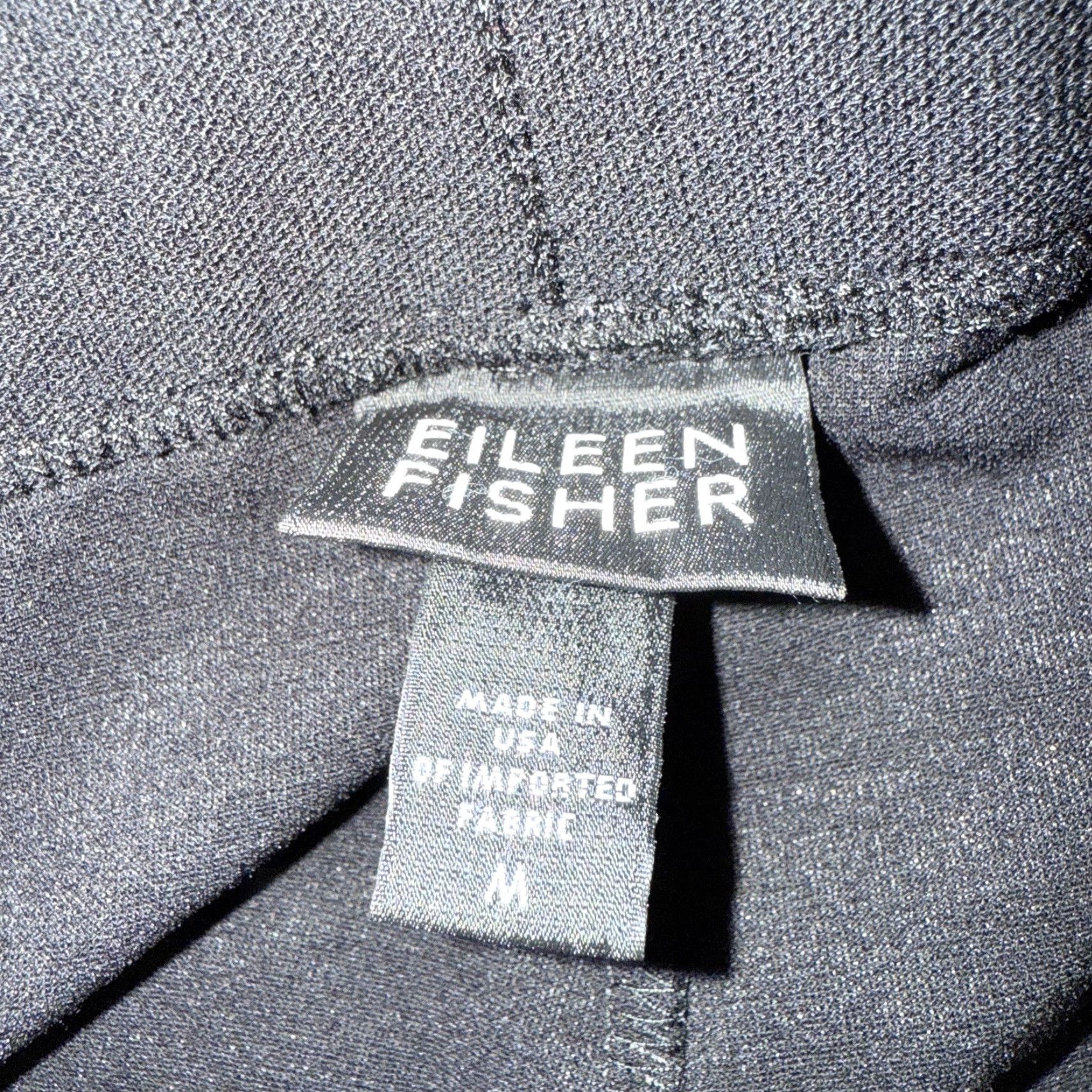 Eileen Fisher VINTAGE? Eileen Fisher Black Polyester Casual Stretchy Pants Womens M USA Size 32" / US 10 / IT 46 - 4 Thumbnail