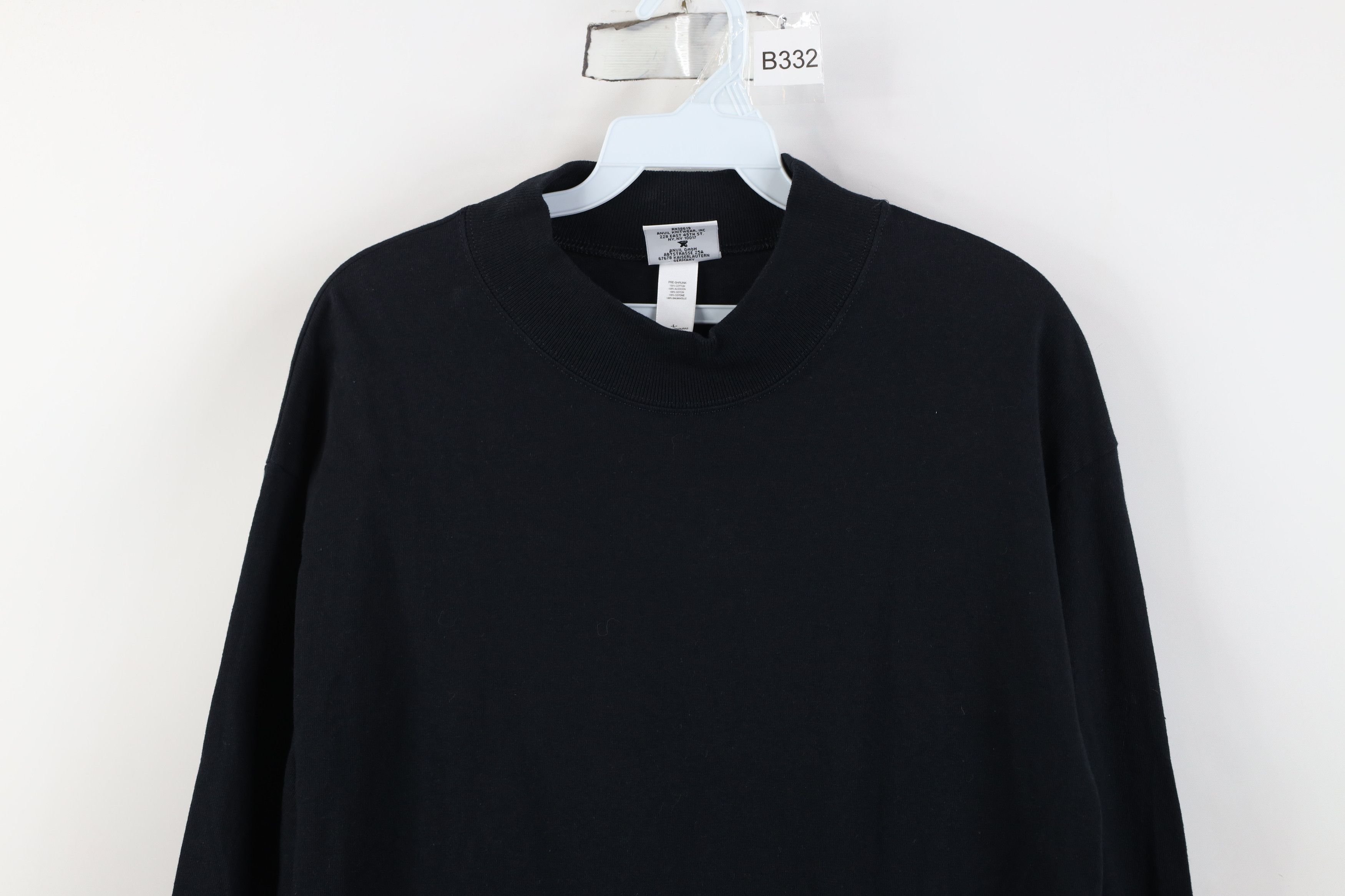 Vintage Vintage 90s Y2K Streetwear Long Sleeve Mock Neck T-Shirt Size US L / EU 52-54 / 3 - 2 Thumbnail