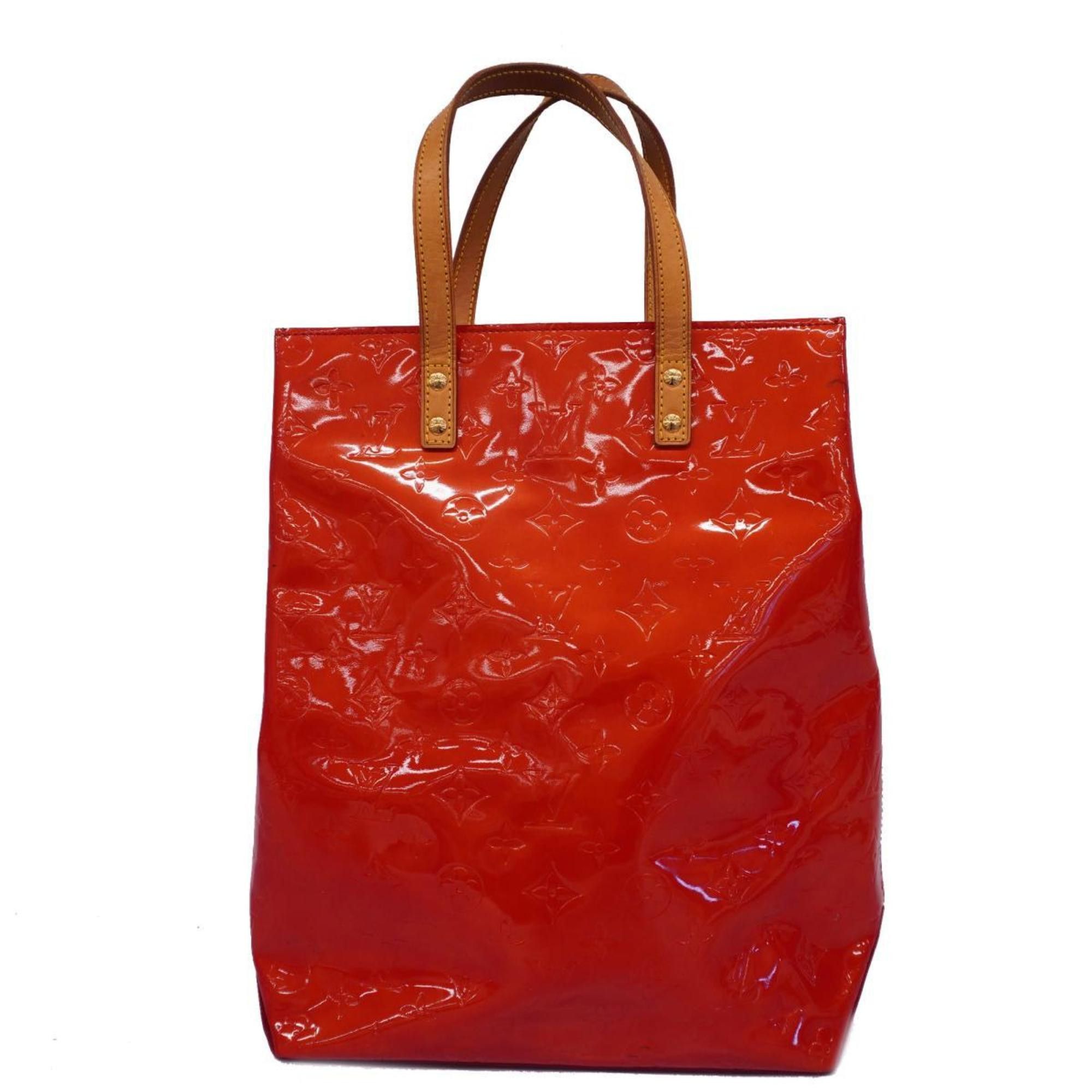 image of Louis Vuitton Tote Bag Vernis Reed Mm M91086 Rouge Ladies, Women's
