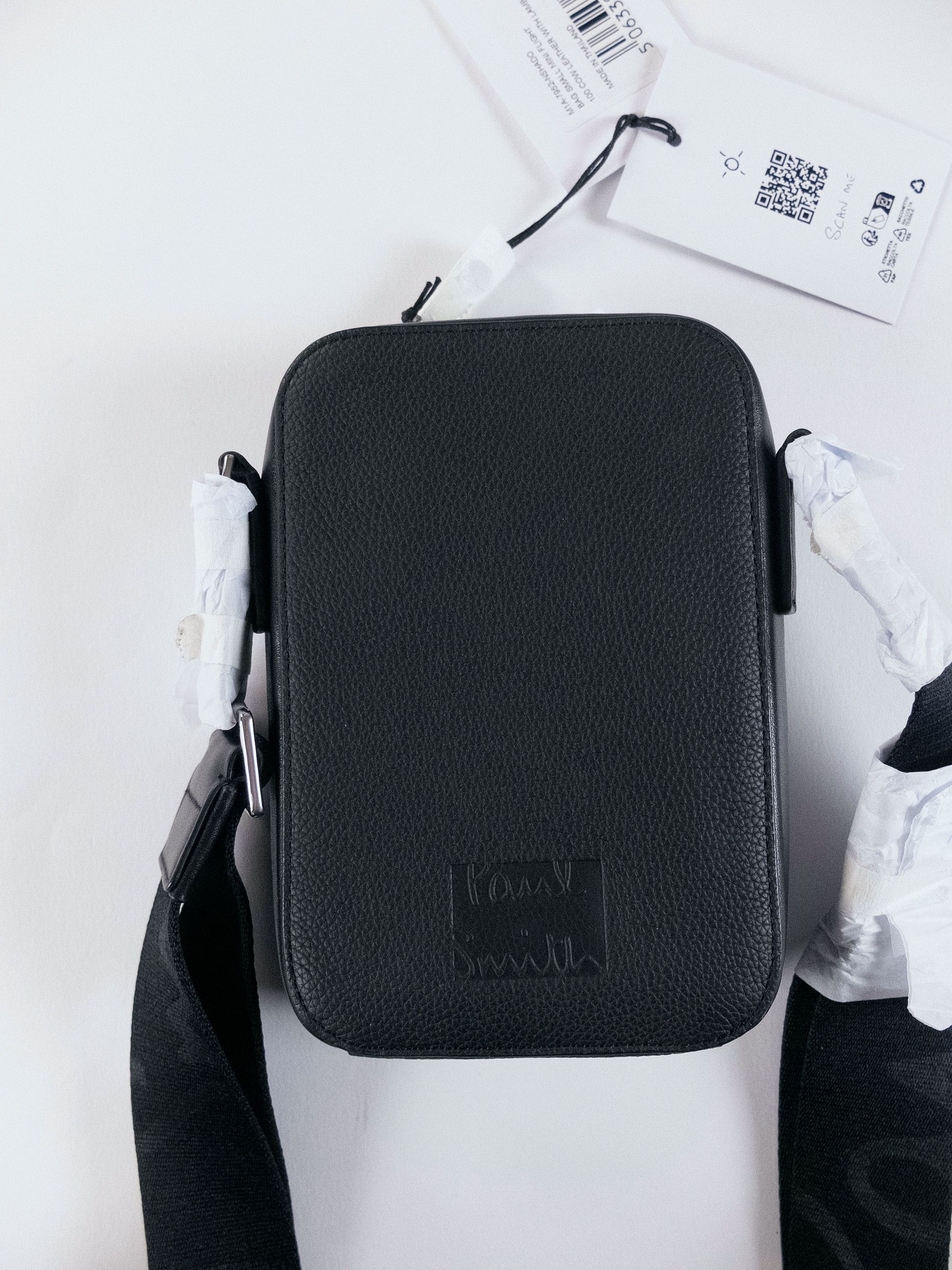 Paul Smith PAUL SMITH black mini leather flight bag crossbody q Size ONE SIZE - 9 Thumbnail