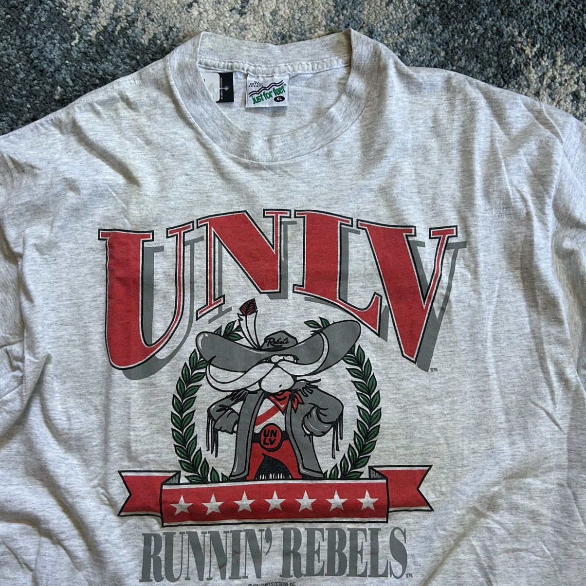 Vintage just for feet UNLV Runnin’ Rebels heather ash single stitch Size US XL / EU 56 / 4 - 3 Thumbnail