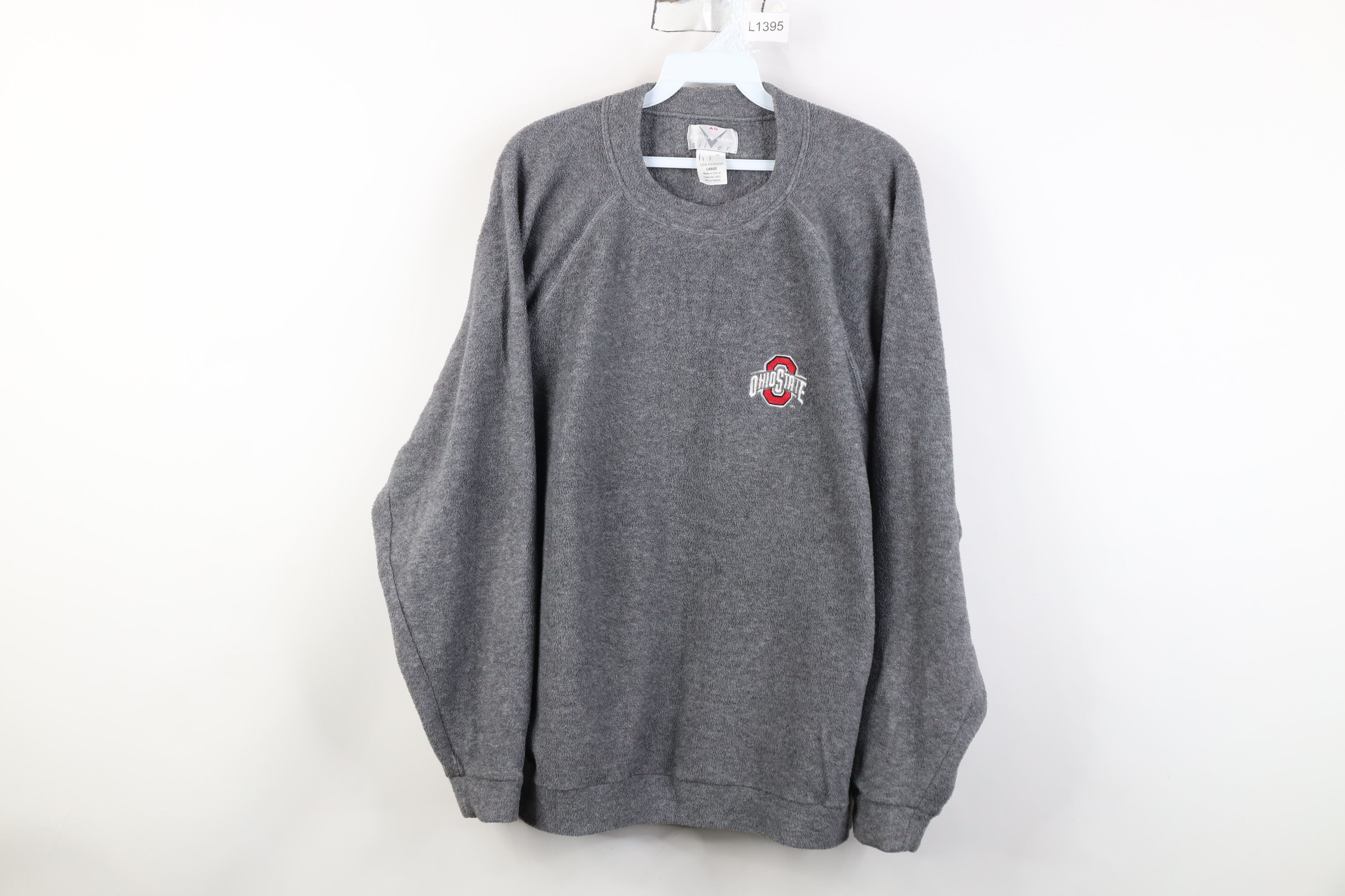 Vintage Vintage 90s Ohio State University Fleece Sweatshirt Gray USA Size US L / EU 52-54 / 3 - 1 Thumbnail