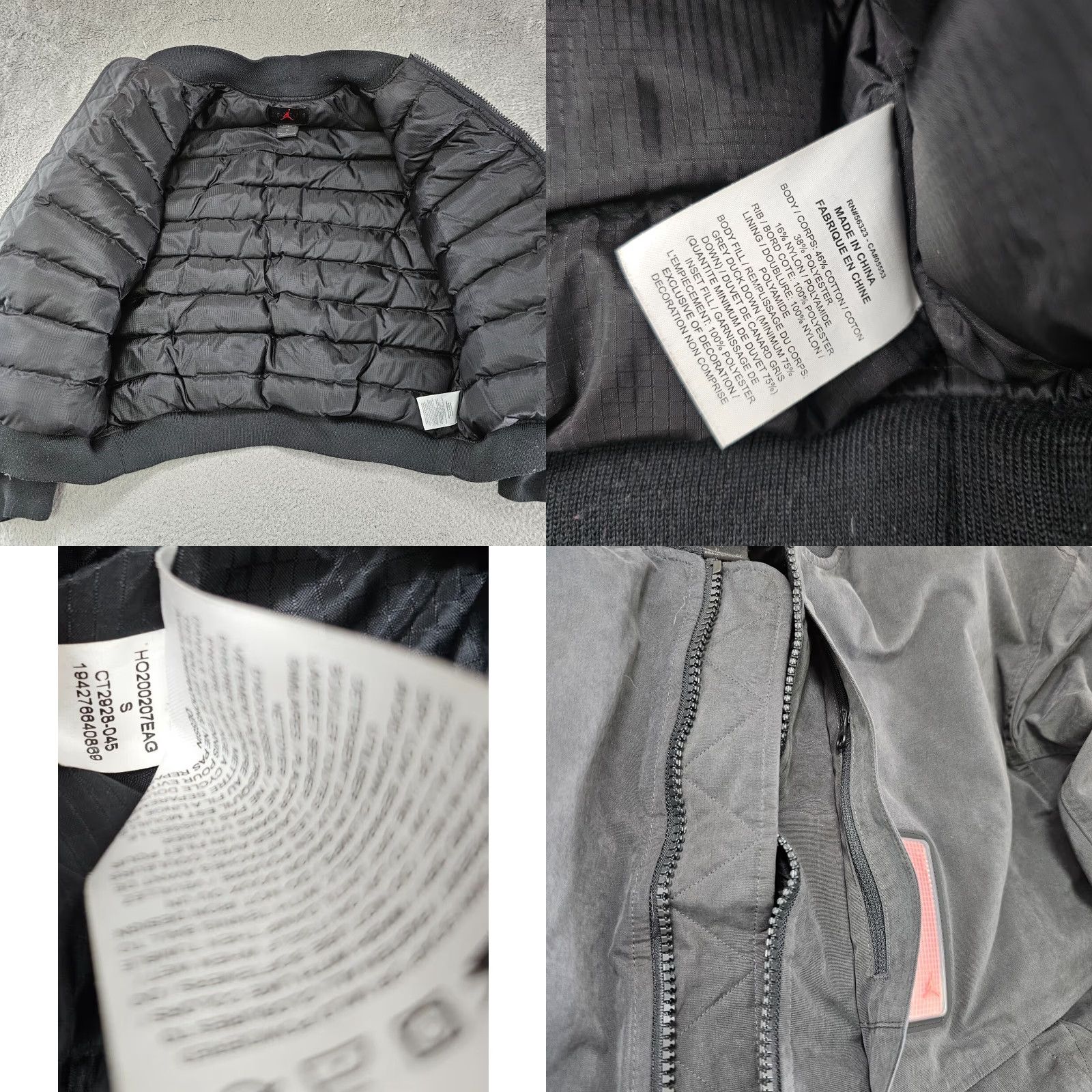 Jordan Brand Jordan Jacket Mens Small Off Noir Black Infrared Engineered MA-1 Puffer Down Size US S / EU 44-46 / 1 - 8 Thumbnail