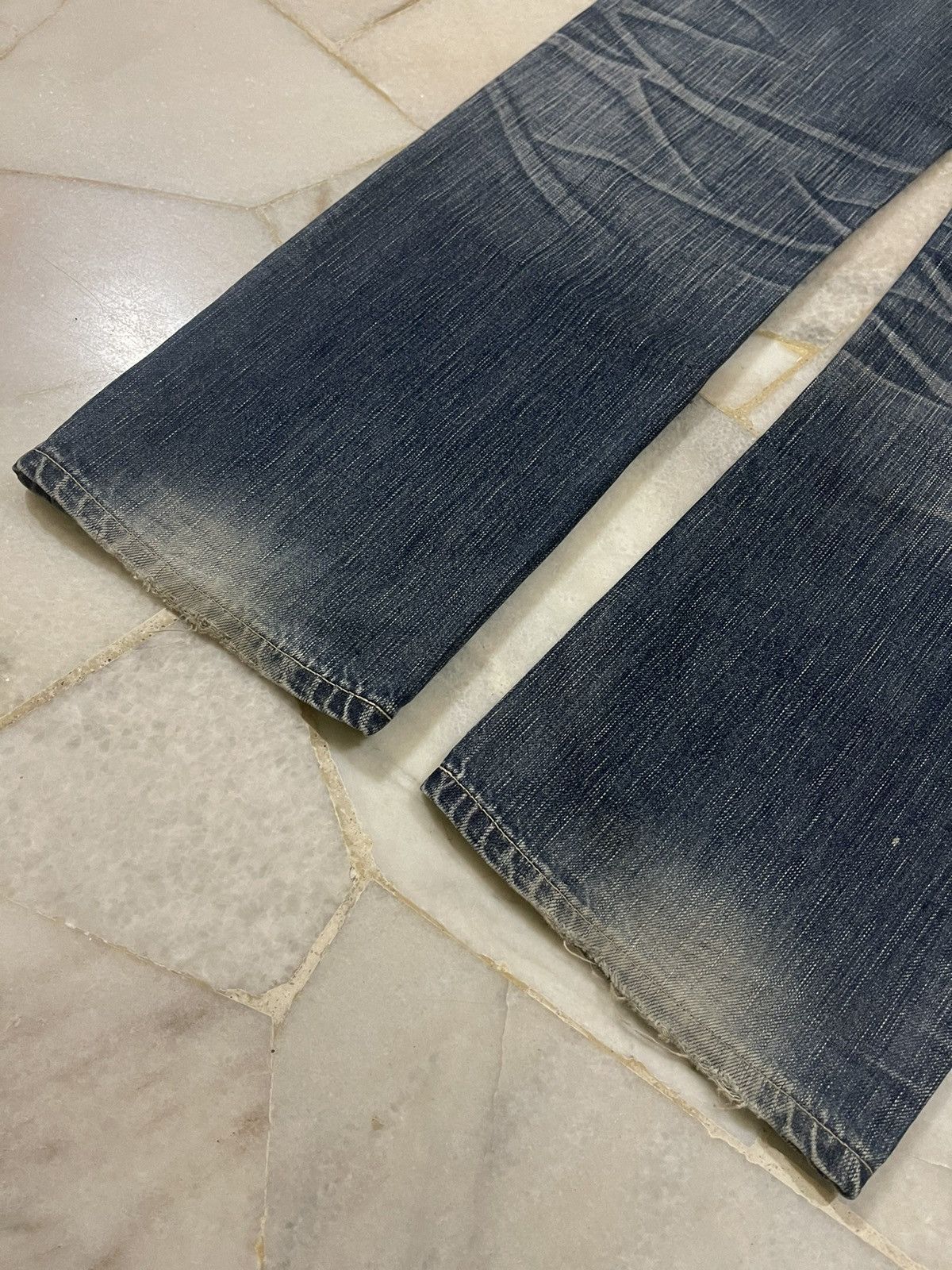 Vintage Vintage Edwin 503 Whisker Washed Jeans Denim Size US 33 - 8 Thumbnail