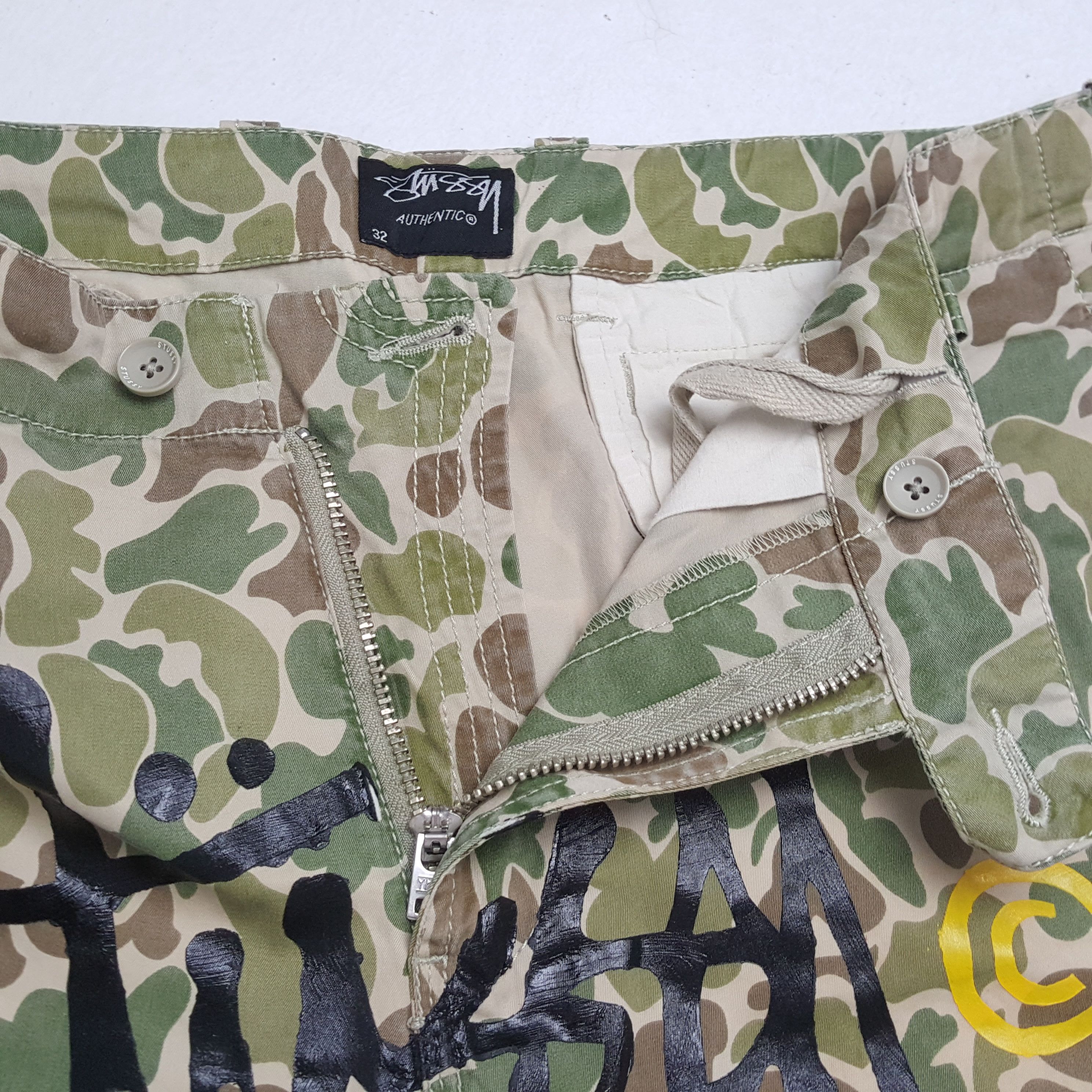 Stussy × Vintage STUSSY Streetwear Custom Art Logo Style Short Pants Size US 30 / EU 46 - 10 Thumbnail