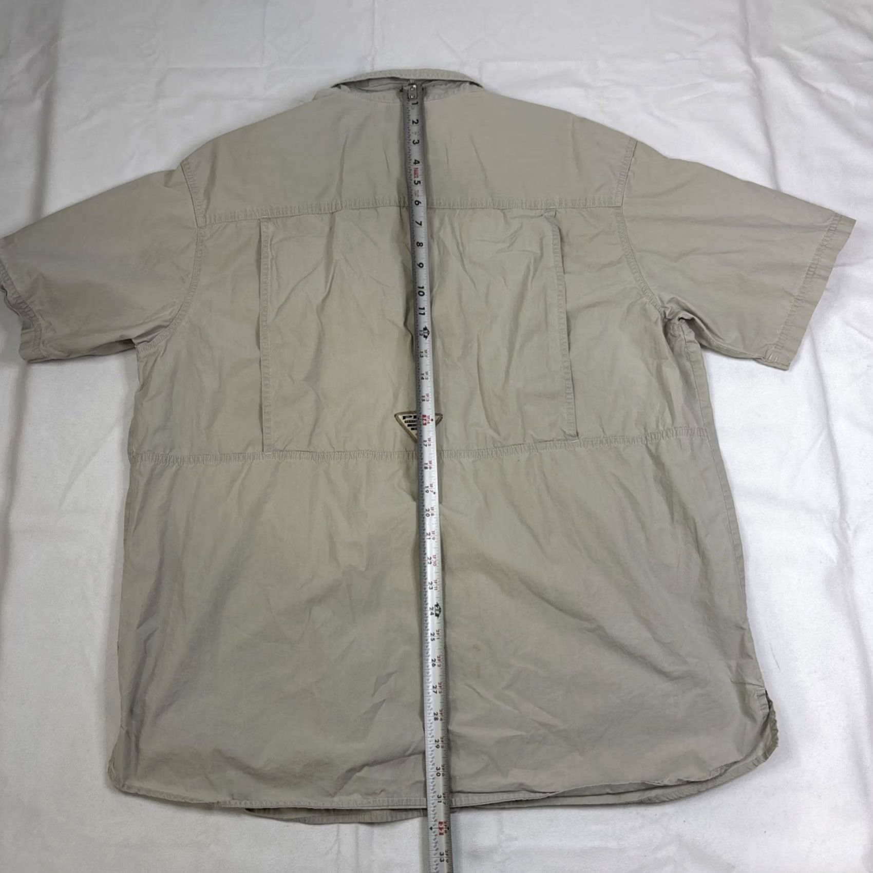 Vintage Columbia Button Down Men’s 2XL Beige PFG Walleye Fishing Short Sleeve Khaki Vent Shirt Mens 2XL Beige Walleye Fishing Columbia Button-Down Shirt Size US 39 - 6 Thumbnail