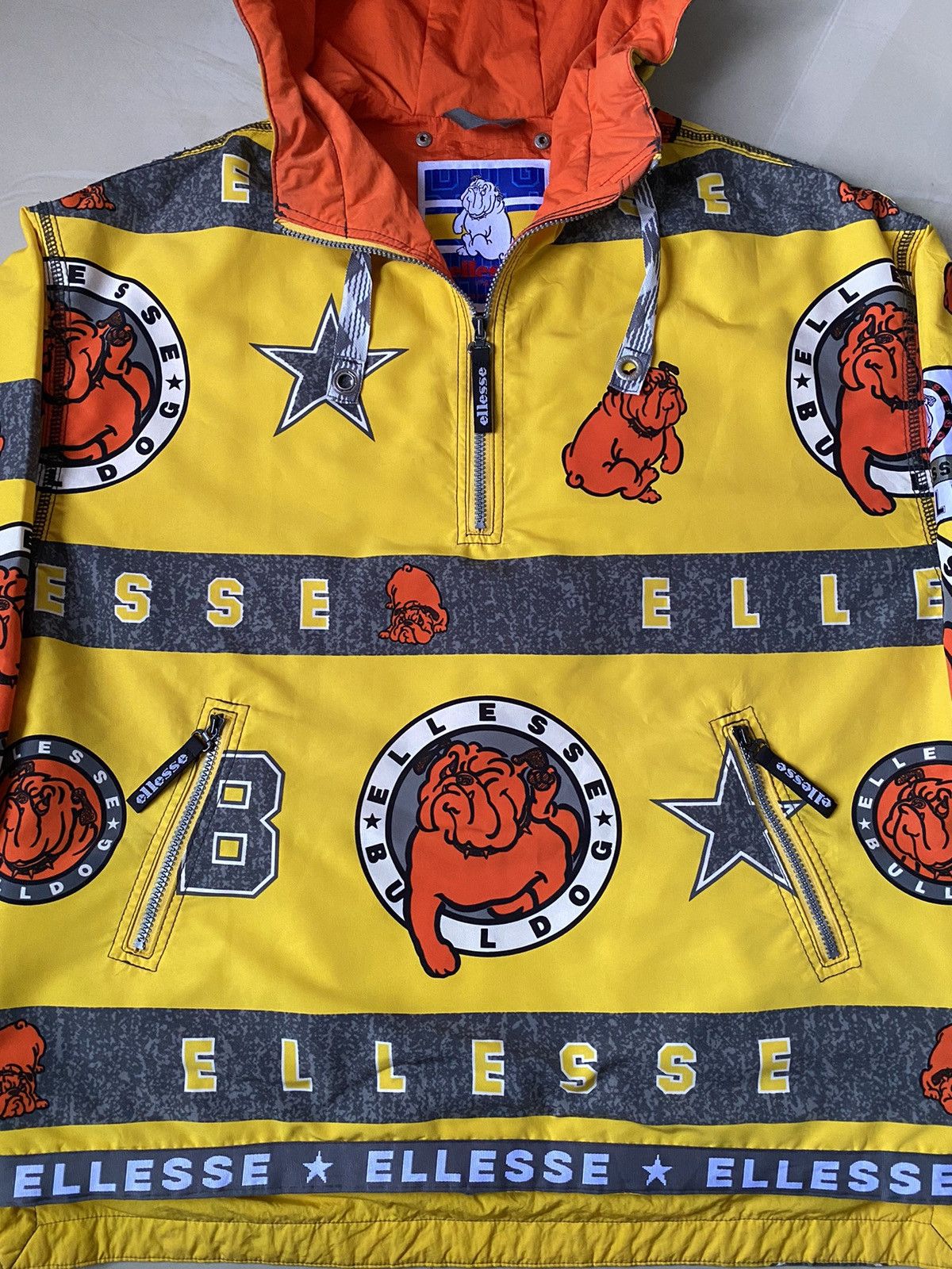 Vintage ellesse bulldog anorak jacket