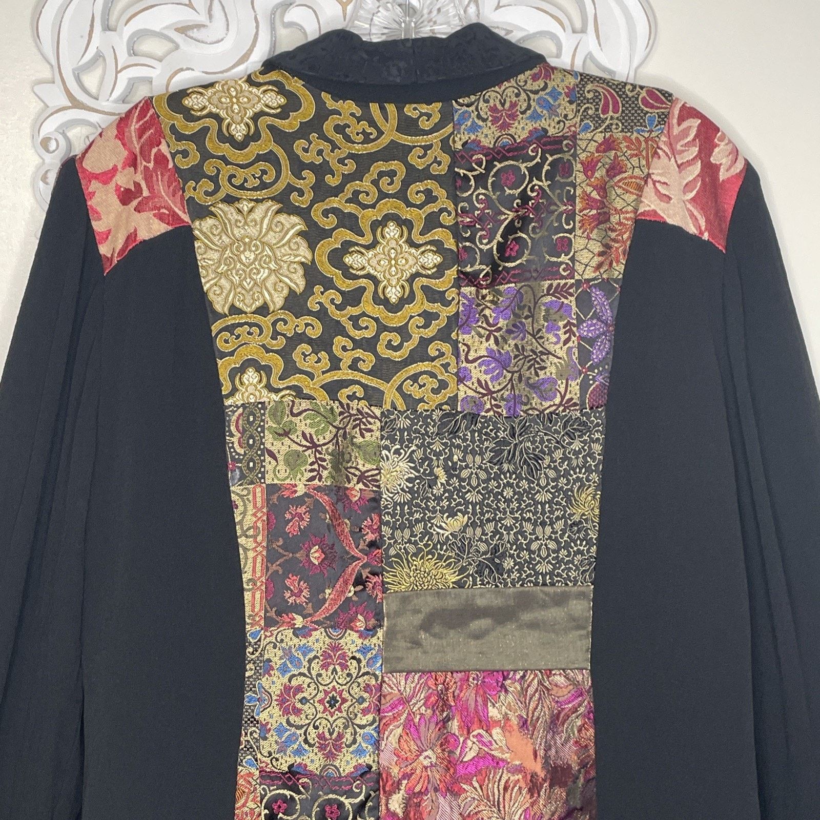 Other VTG Patchwork Tapestry Boho Jacket Art Wear Festival Blazer Size M / US 6-8 / IT 42-44 - 10 Thumbnail