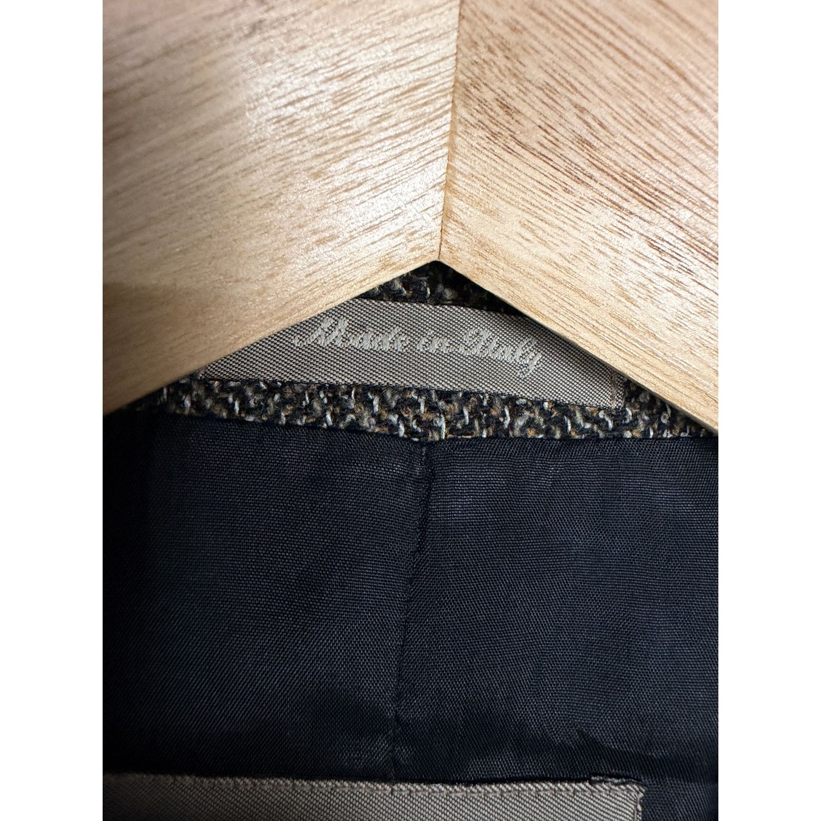 Structure VTG Structure Le Collezioni Men's Brown Tweed Wool Blazer Size 46R - 5 Thumbnail