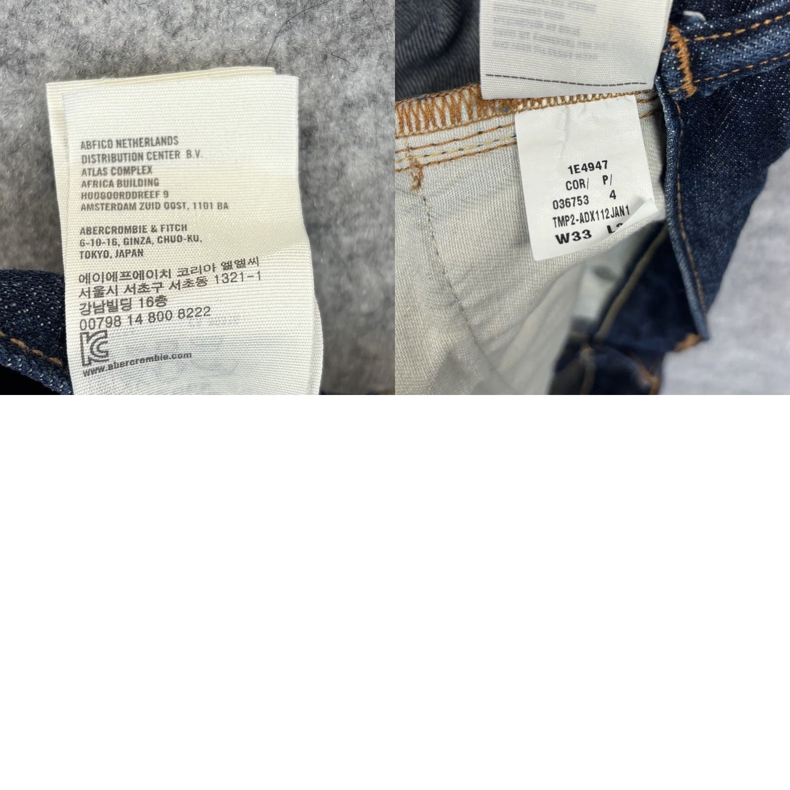 Abercrombie & Fitch Abercrombie & Fitch Jeans W33 L32 Darkwash Distressed Skinny Button Fly Pant Size US 33 - 9 Thumbnail
