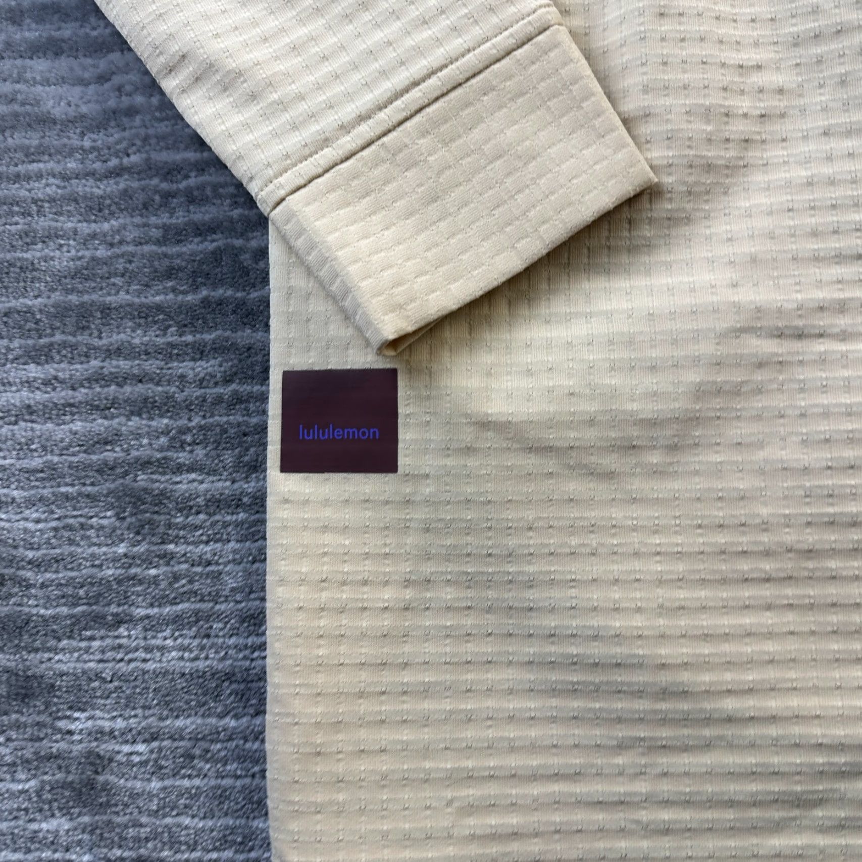 Lululemon Lululemon Shirt Womens 6 Beige Tan Grid Fleece Overshirt Snap Button Outdoor Size M / US 6-8 / IT 42-44 - 6 Thumbnail