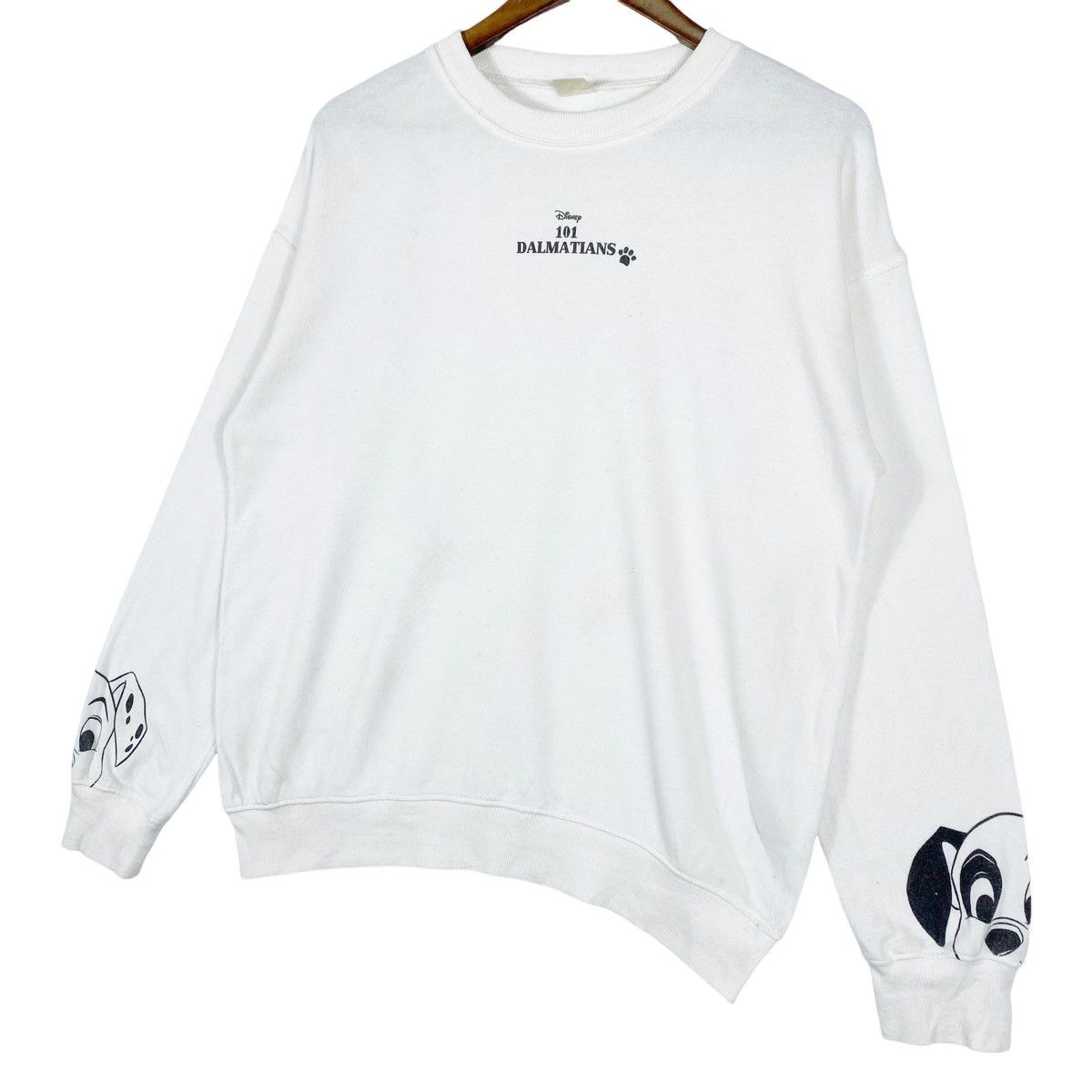Disney × Vintage Vintage Disney 101 Dalmatias Crewneck Sweatshirt White Size US M / EU 48-50 / 2 - 2 Thumbnail