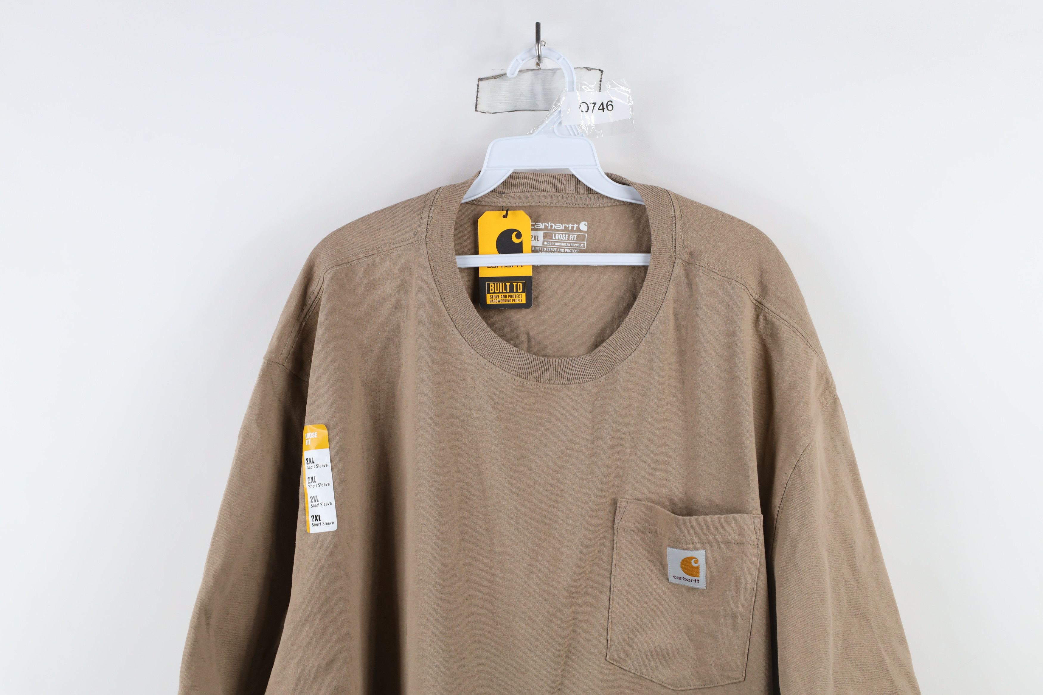 Carhartt × Vintage Deadstock Vintage Y2K Carhartt Pocket T-Shirt Desert Brown Size US XXL / EU 58 / 5 - 2 Thumbnail