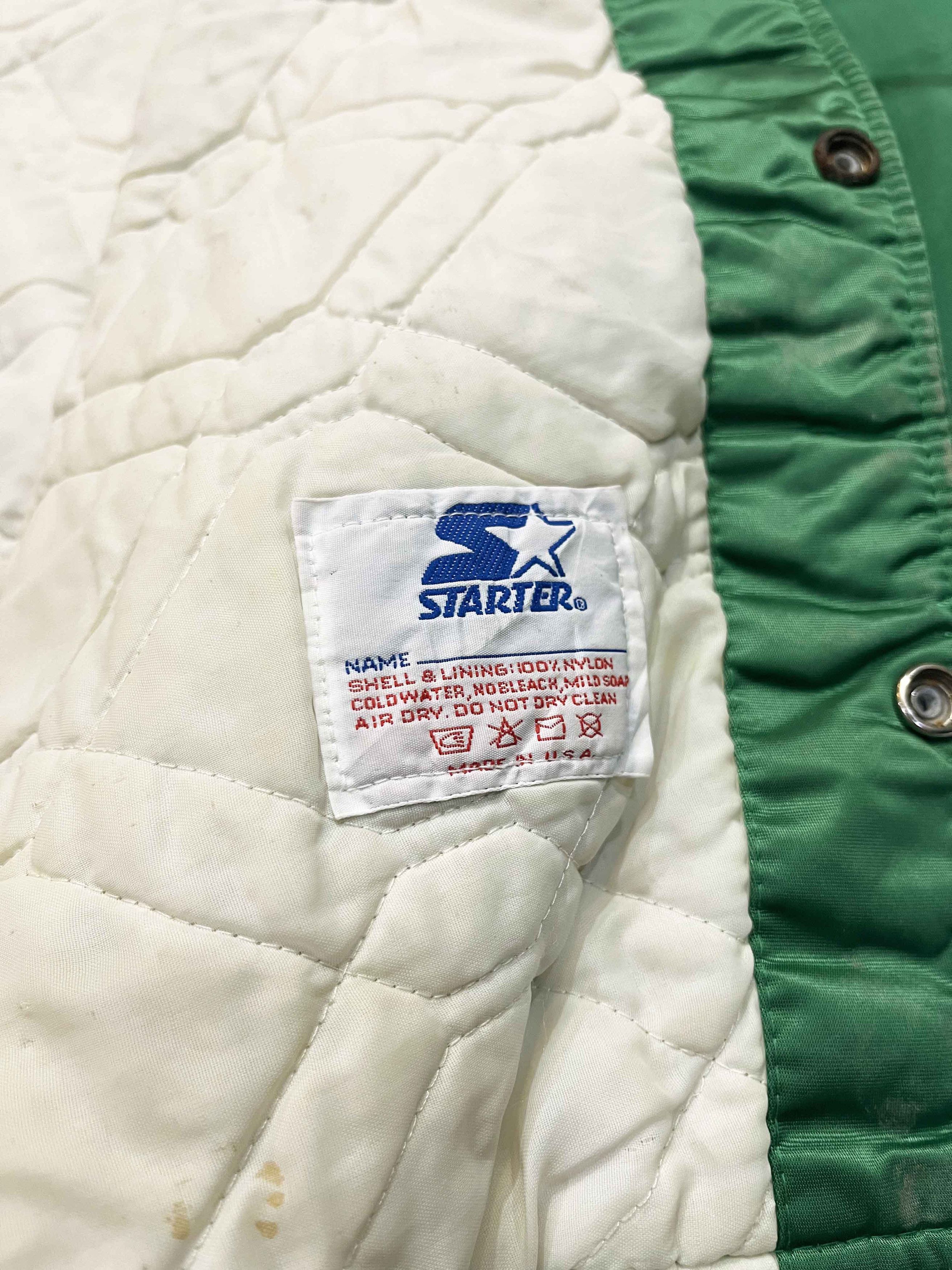 Starter Vintage Starter NBA Dallas Mavericks Bomber Satin Jacket Size US XL / EU 56 / 4 - 6 Thumbnail